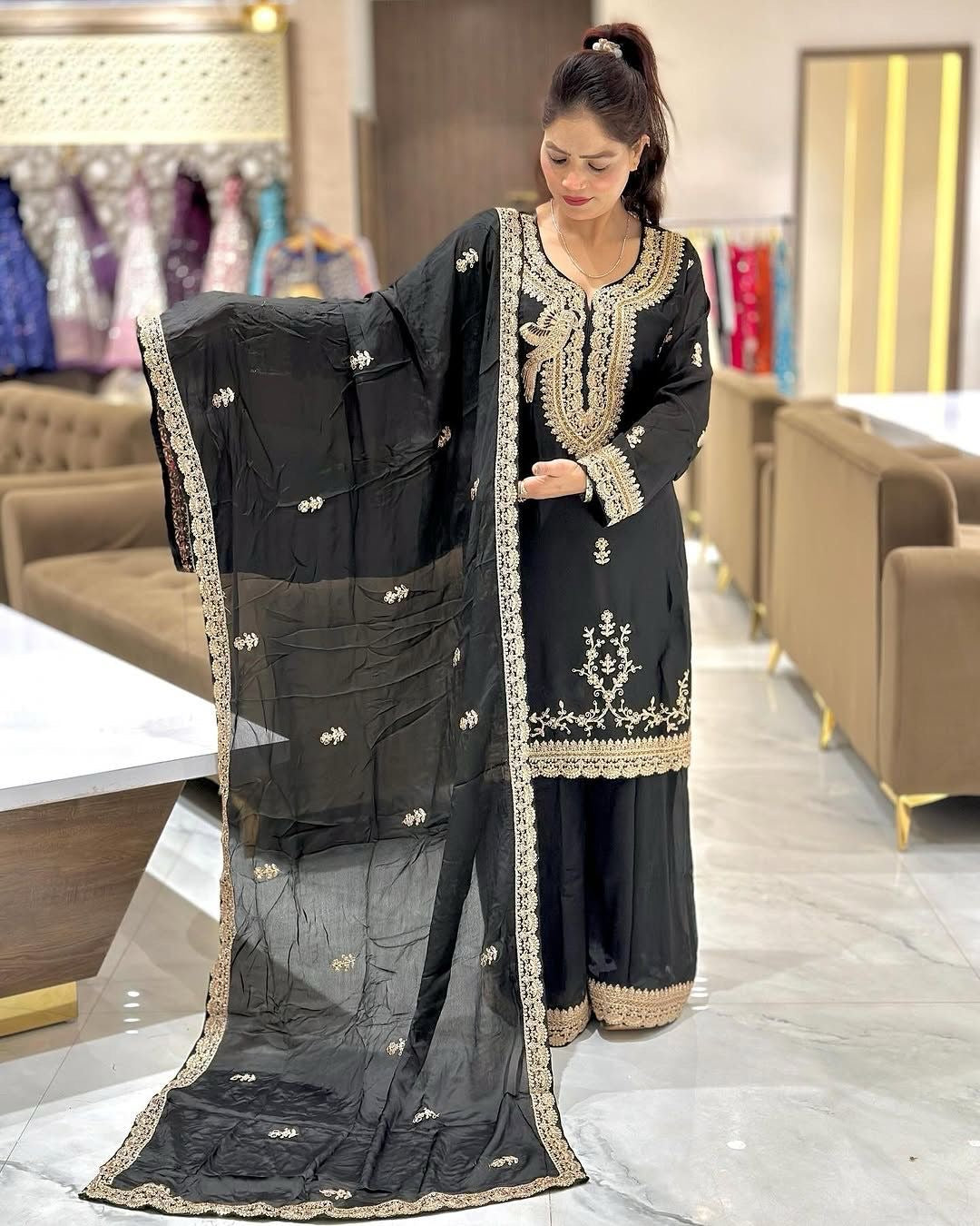 Jameela Sharara/Gharara Black