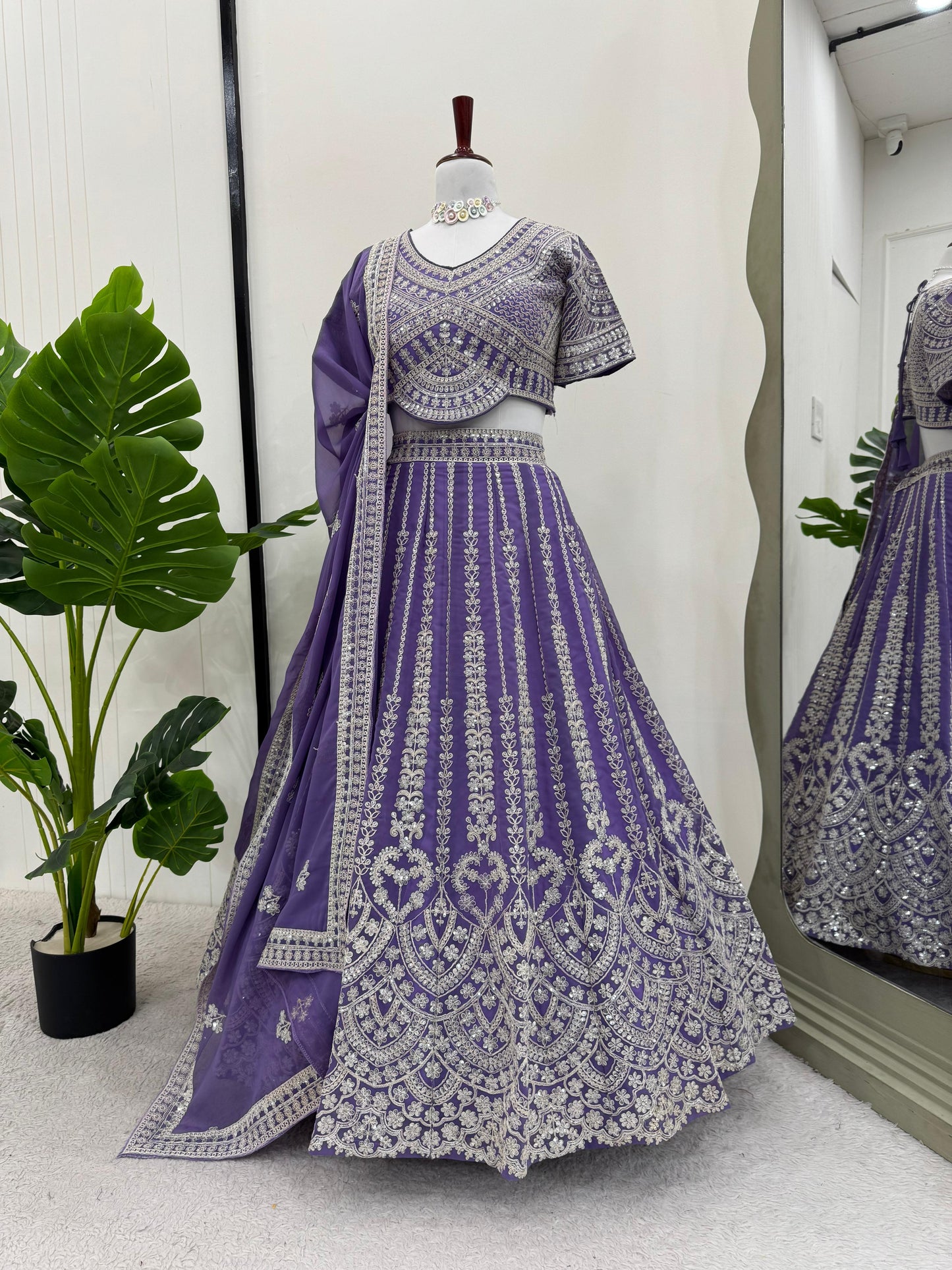 Kavya Unstitched Lehenga Purple