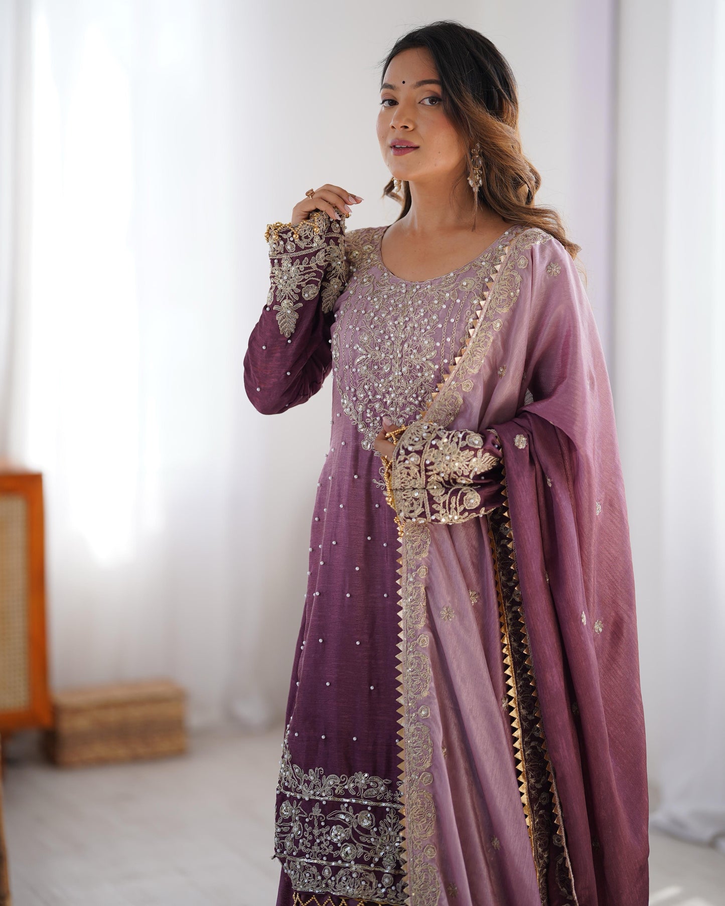 Sharara Noor Luxe Purple/Lila