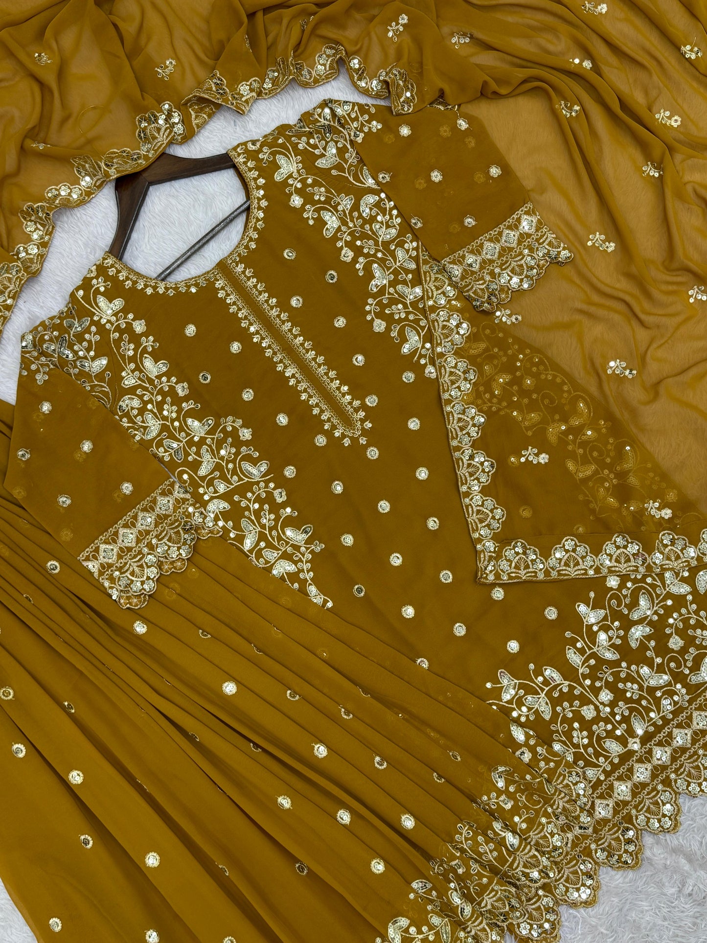 Husna Sharara Yellow