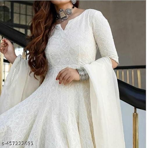 Anisha Anarkali White