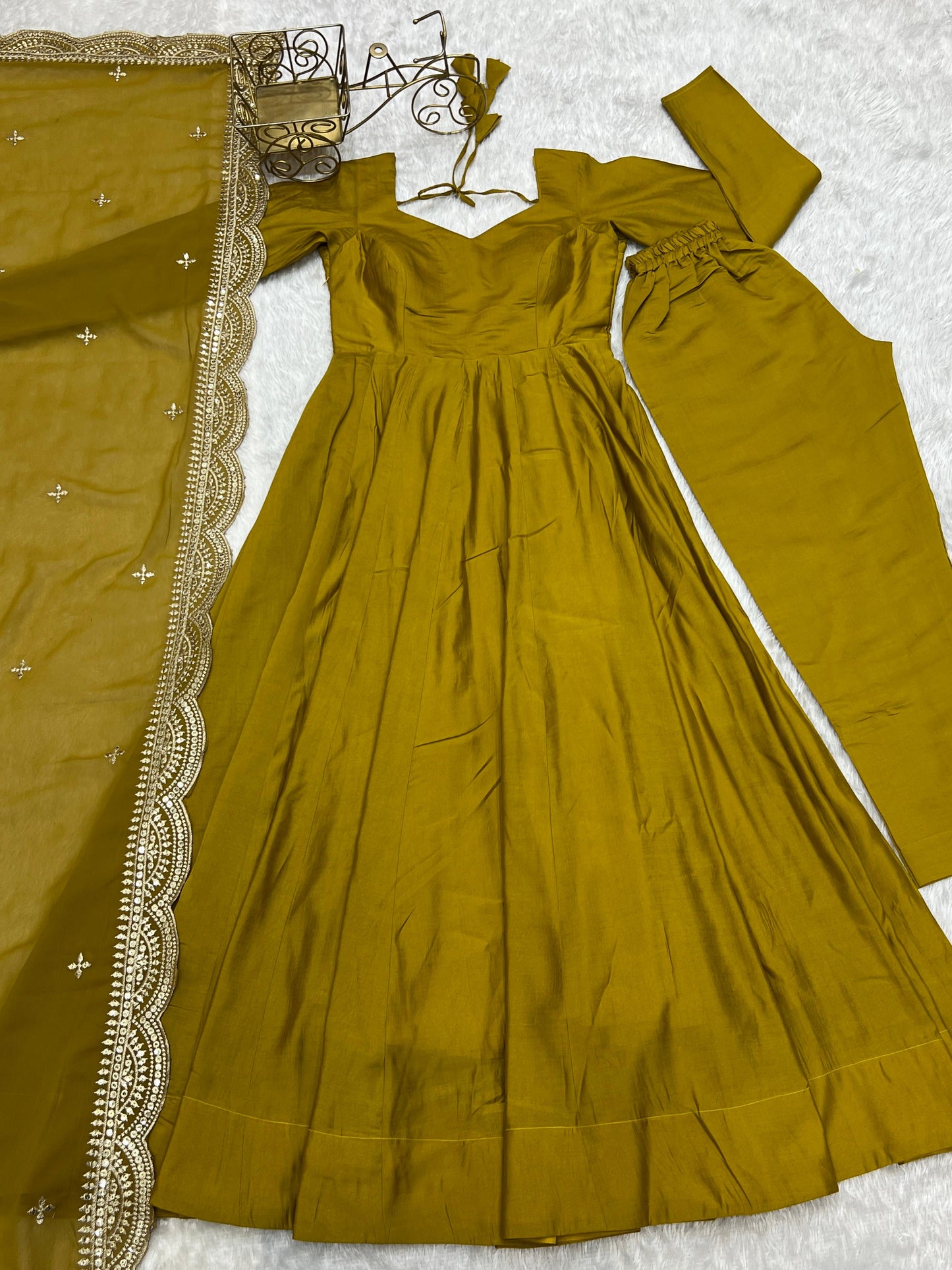 Elegant Yellow Anarkali
