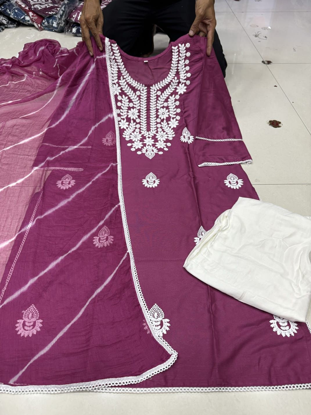 Anay Kurti Set Purple