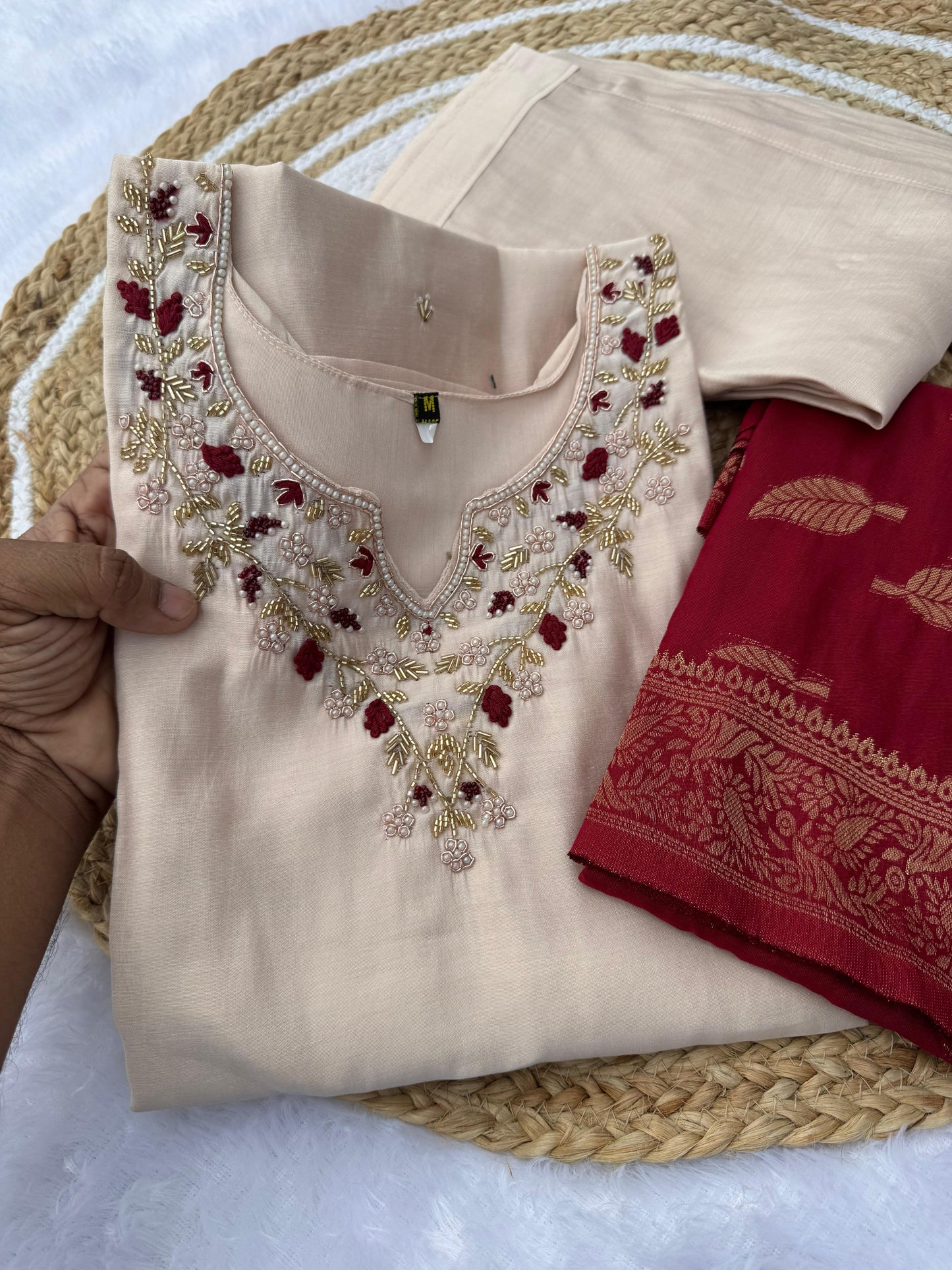 Nila Kurti Set Beige