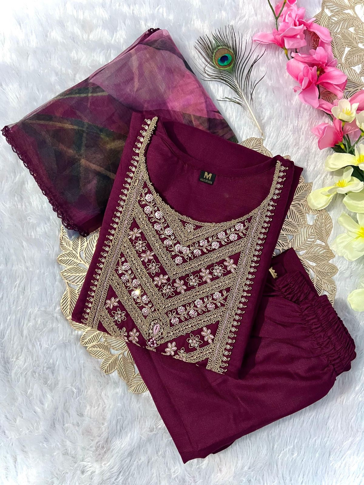 Divyam Kurti Set Purple