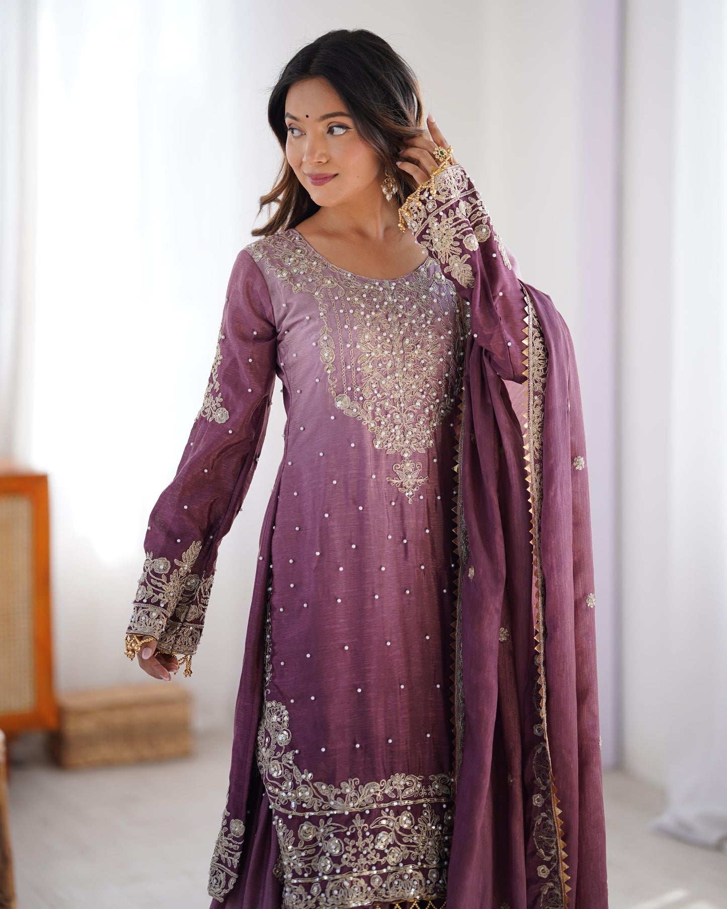Sharara Noor Luxe Purple/Lila