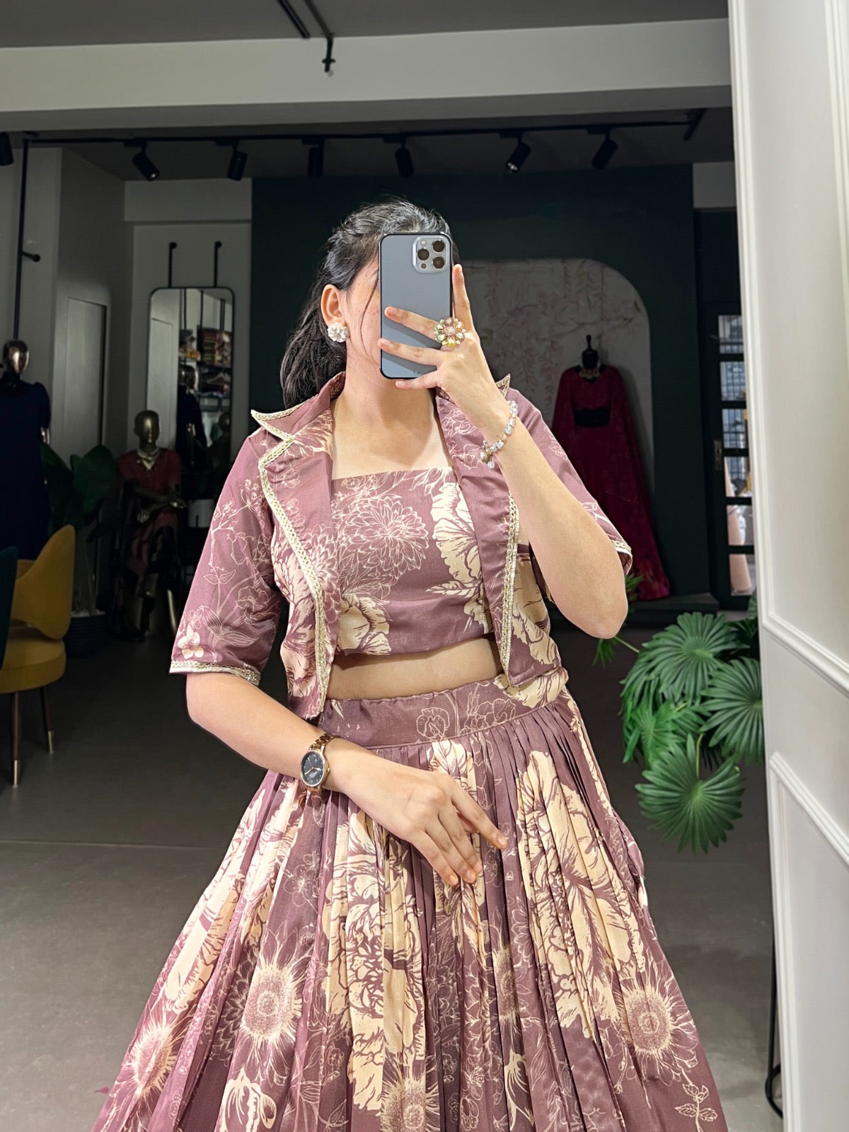 Inaya Fully Stitched Lehenga Rose