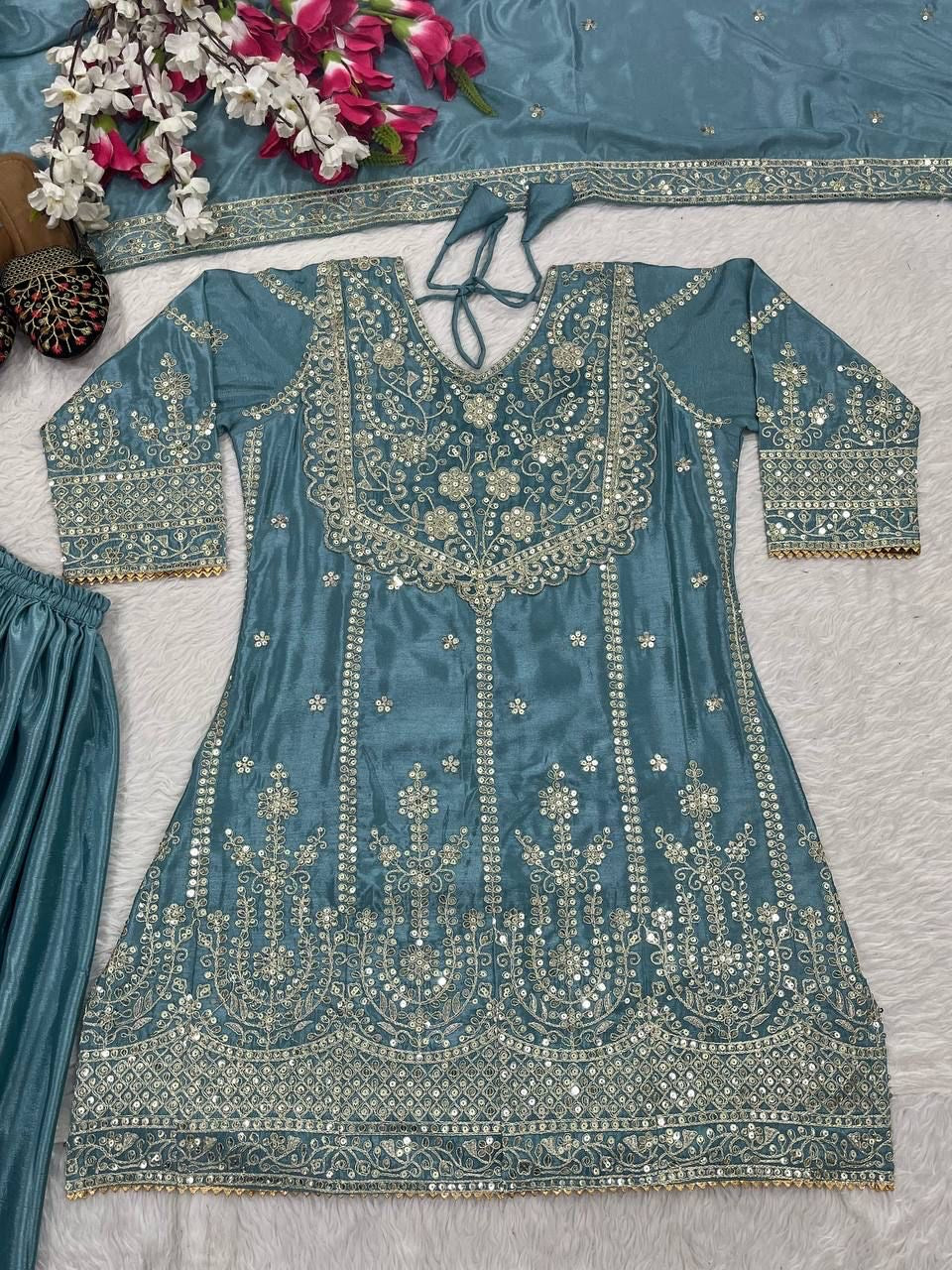Radha Sharara/Gharara Blue