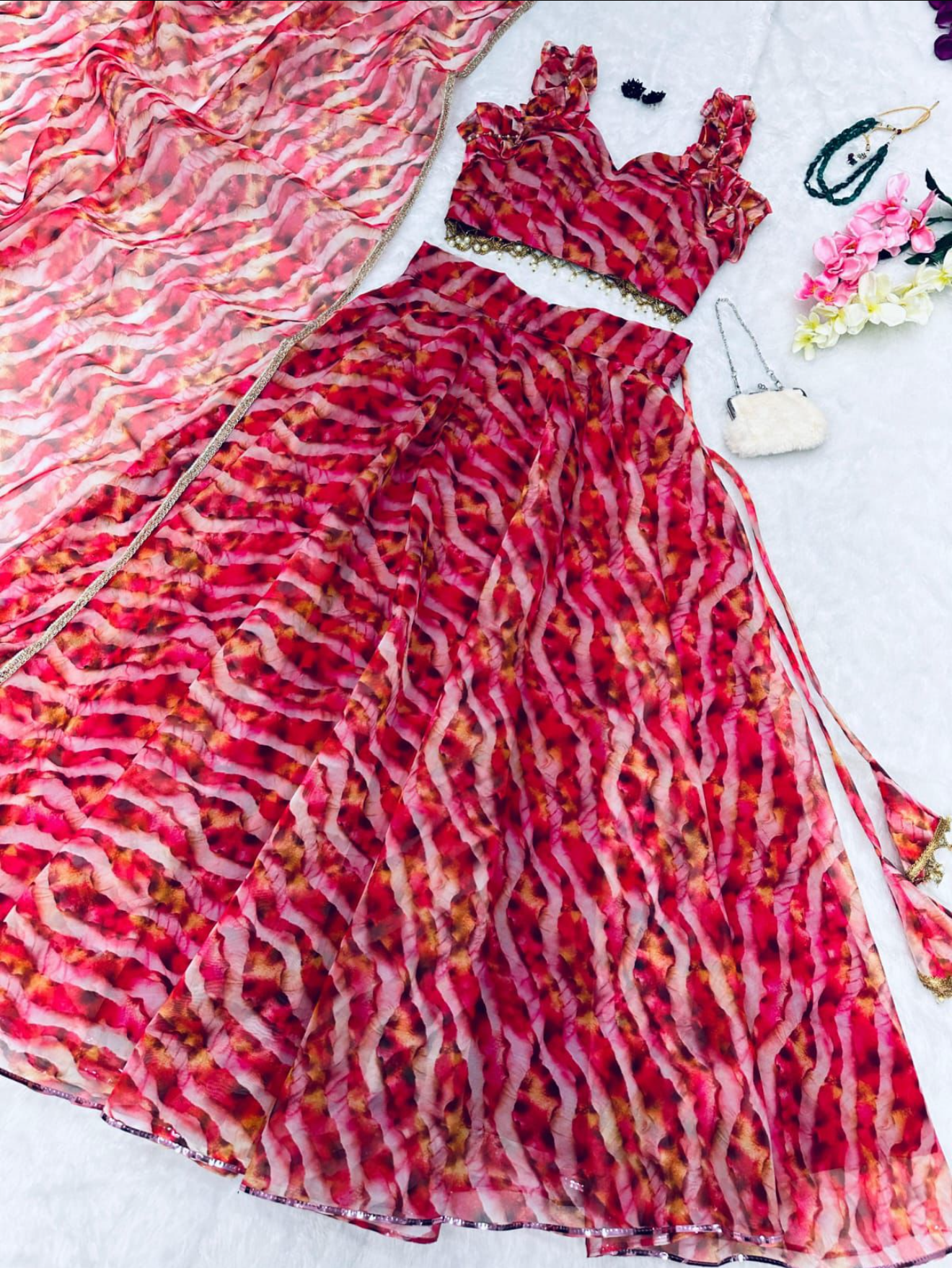 Mansika Fully Stitched Lehenga Rose