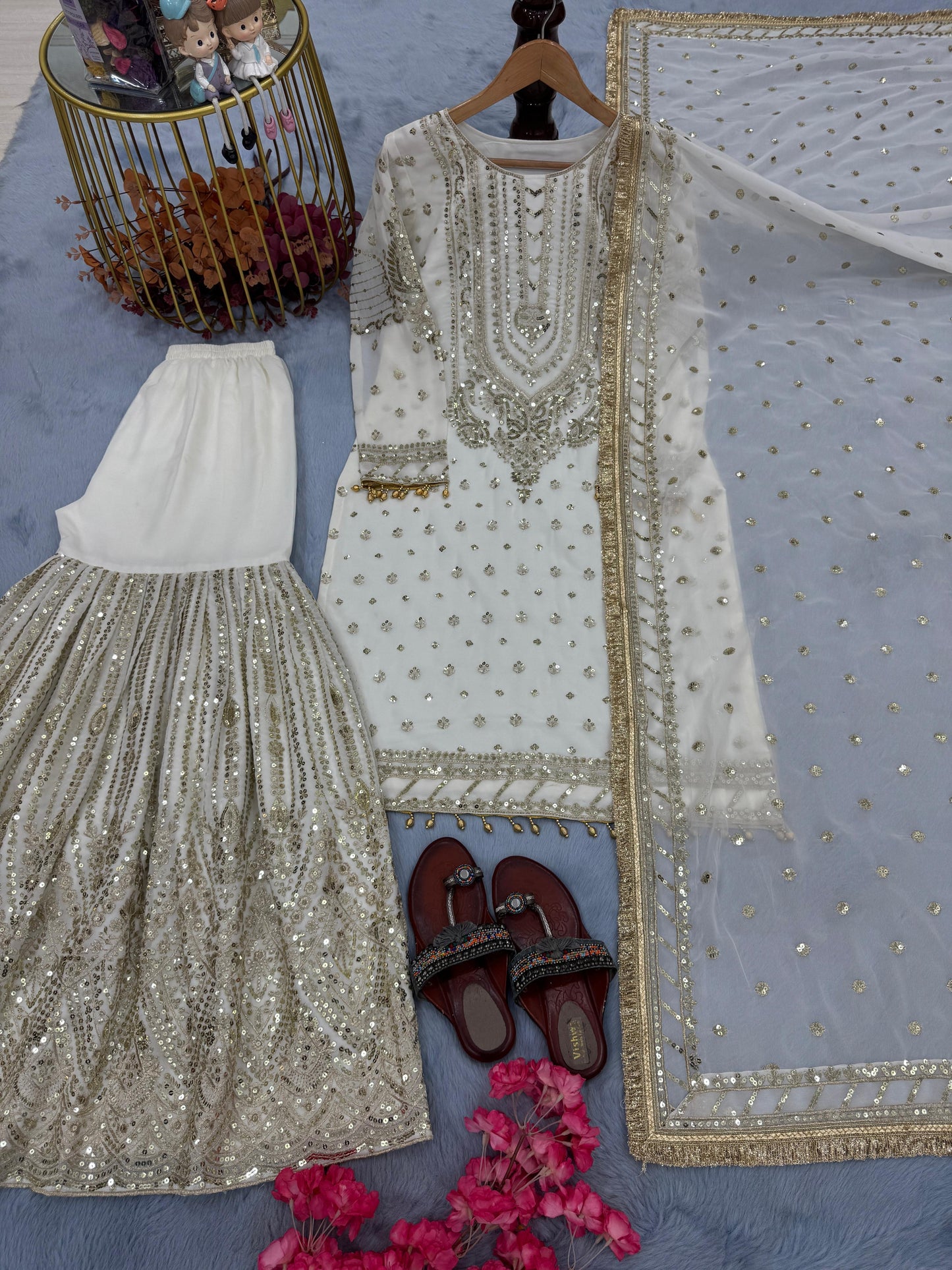 Nazreen Sharara/Gharara White