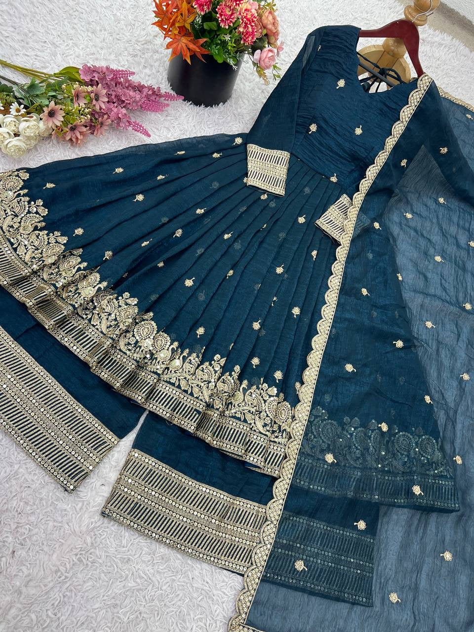 Diya Anarkali Blue