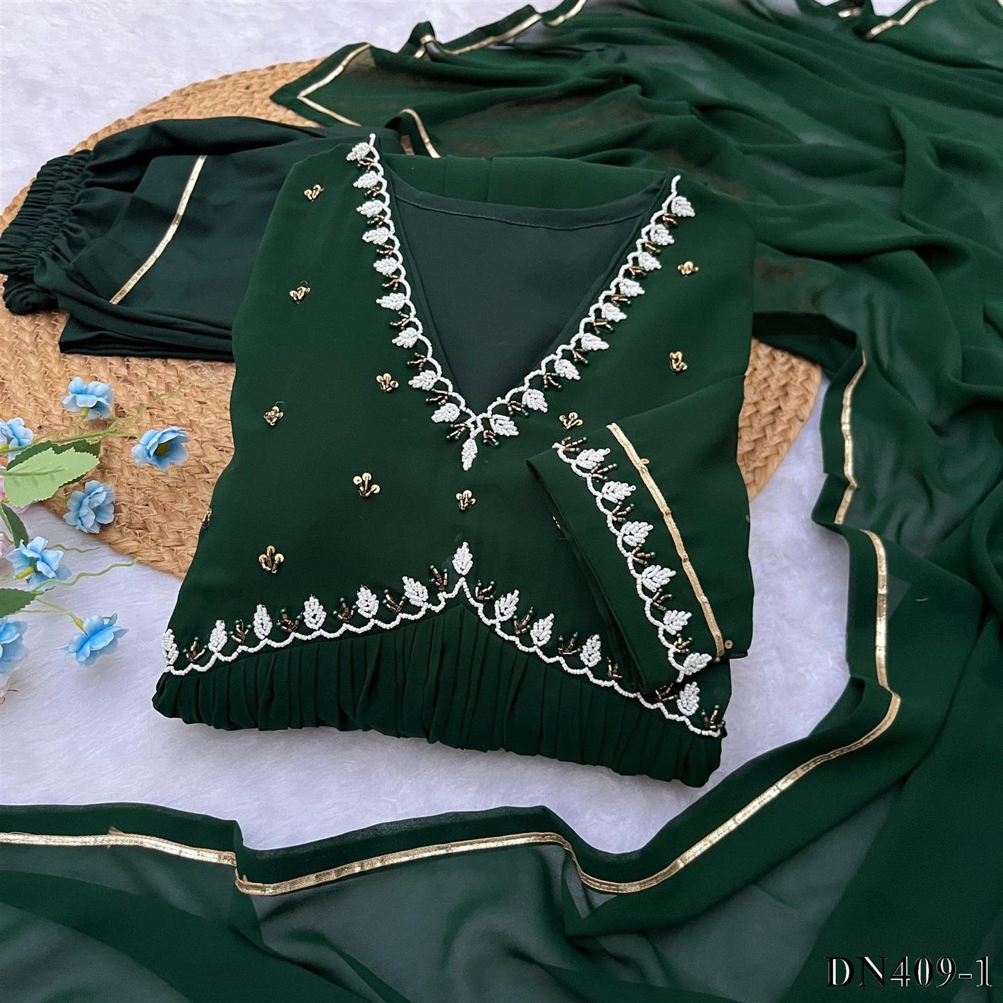 Ziya Anarkali Green