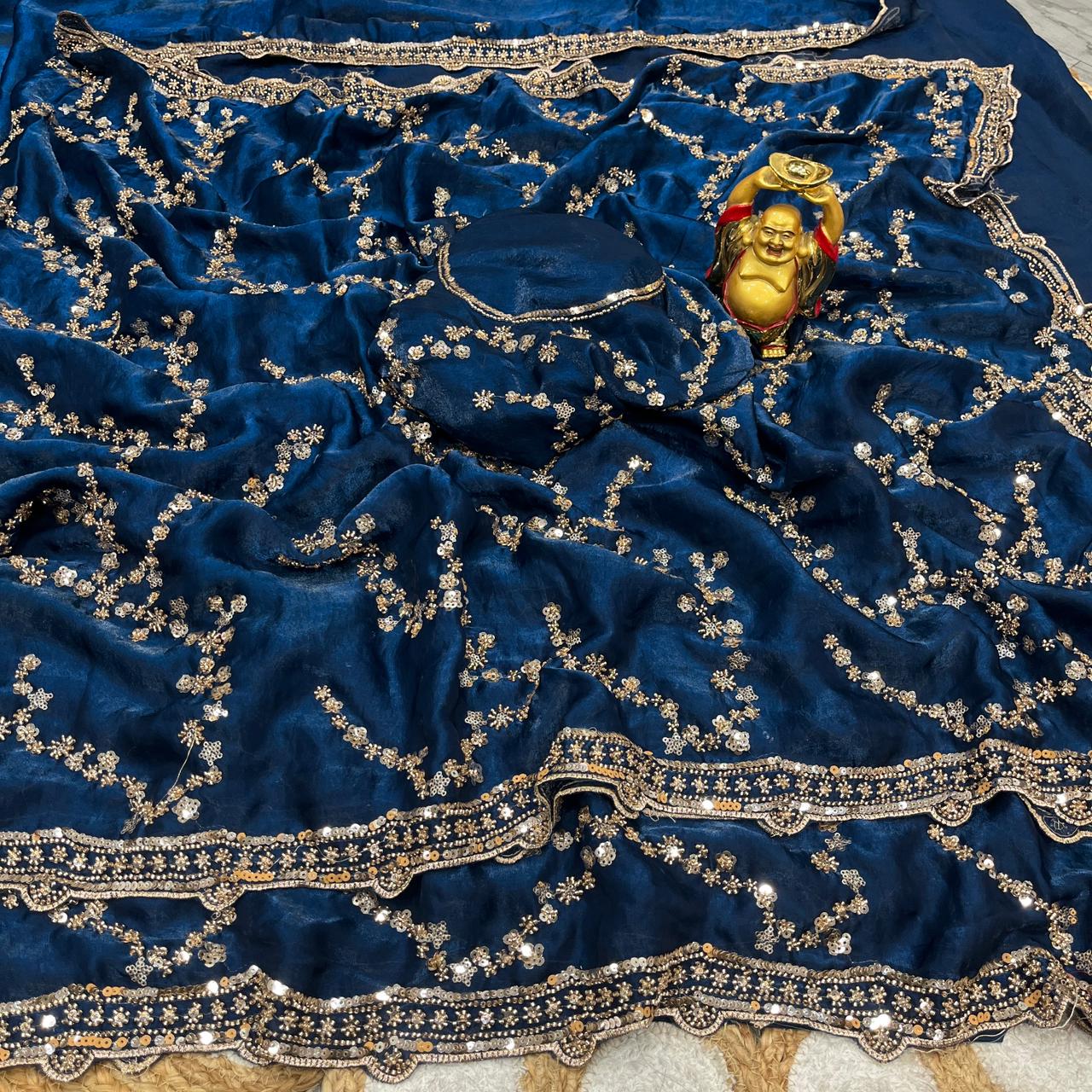 Aadhira Party Saree Blue