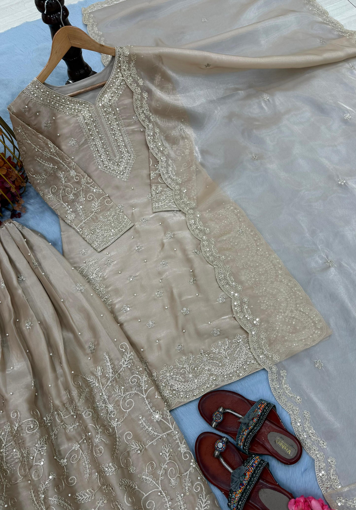 Roshni Sharara Beige