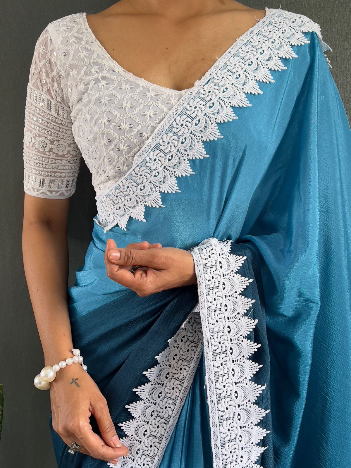Ahalya Ready To Wear Saree Blue