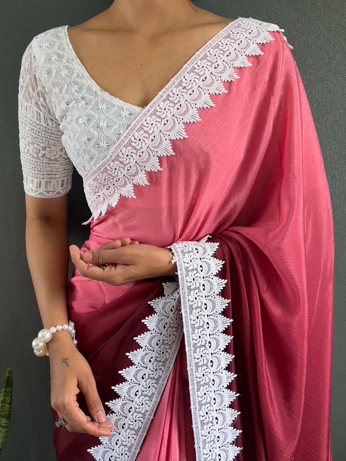 Ahalya Ready To Wear Saree Rose