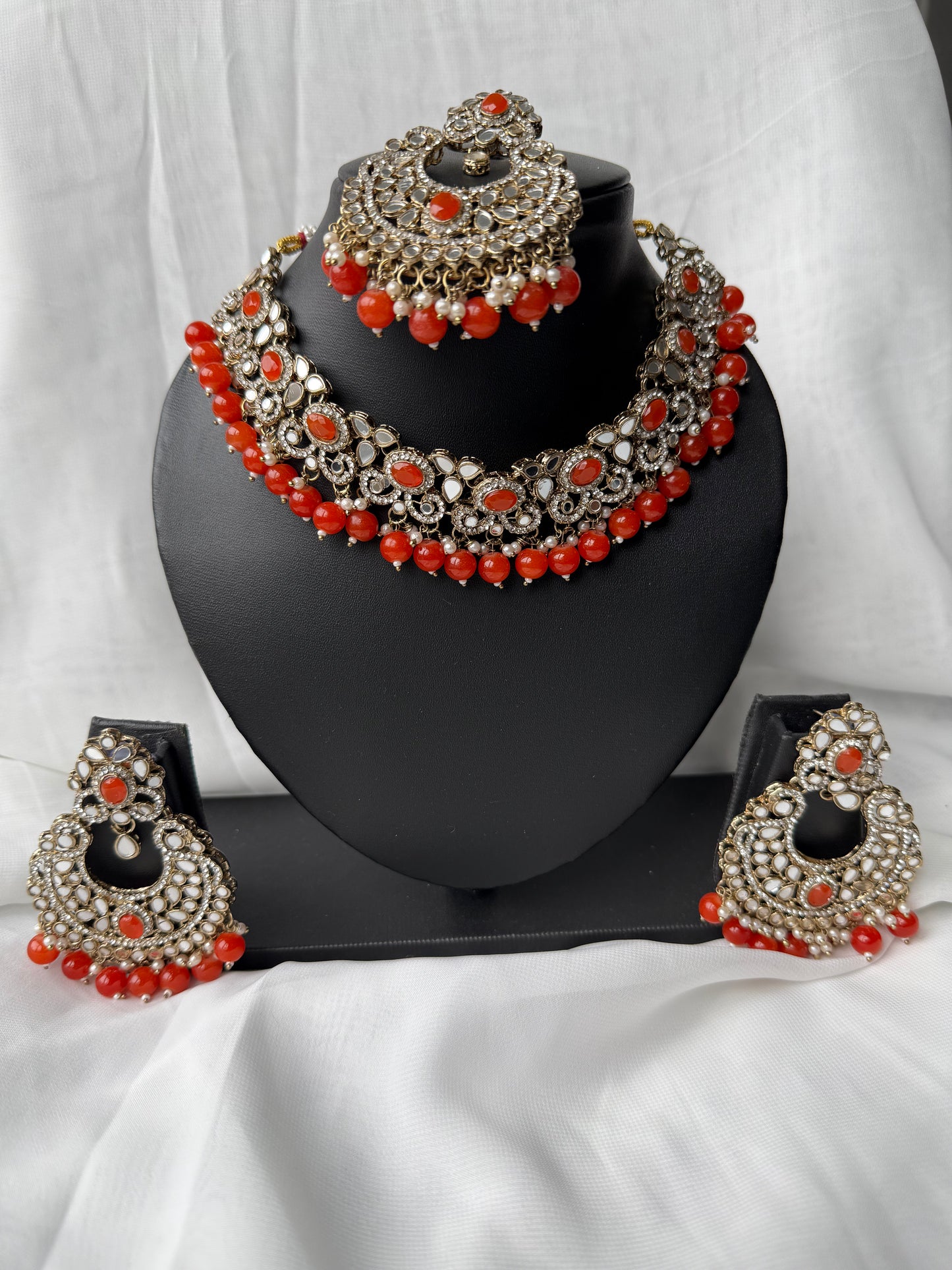 Party Mirror Jewellery Orange