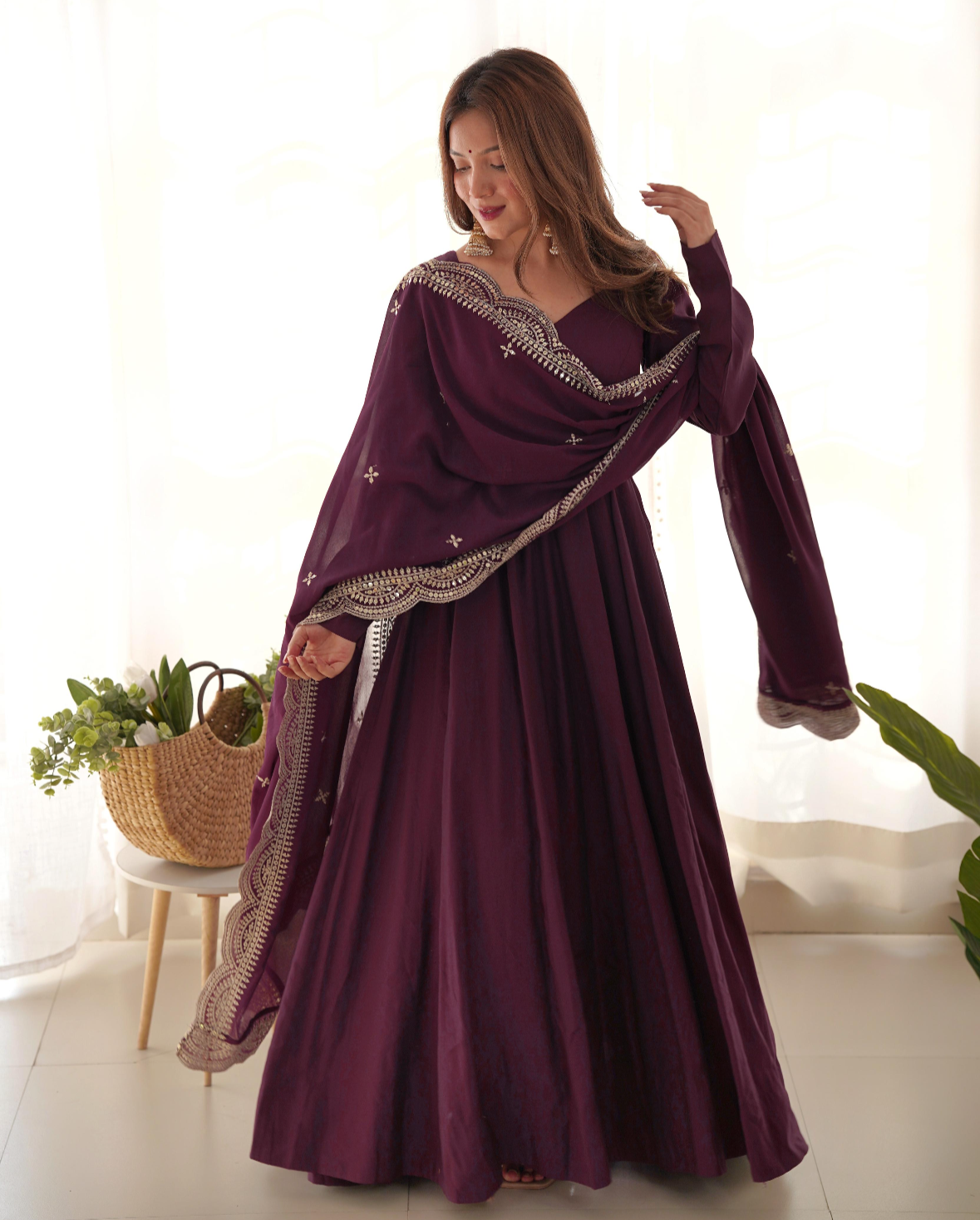 Elegant Purple Anarkali