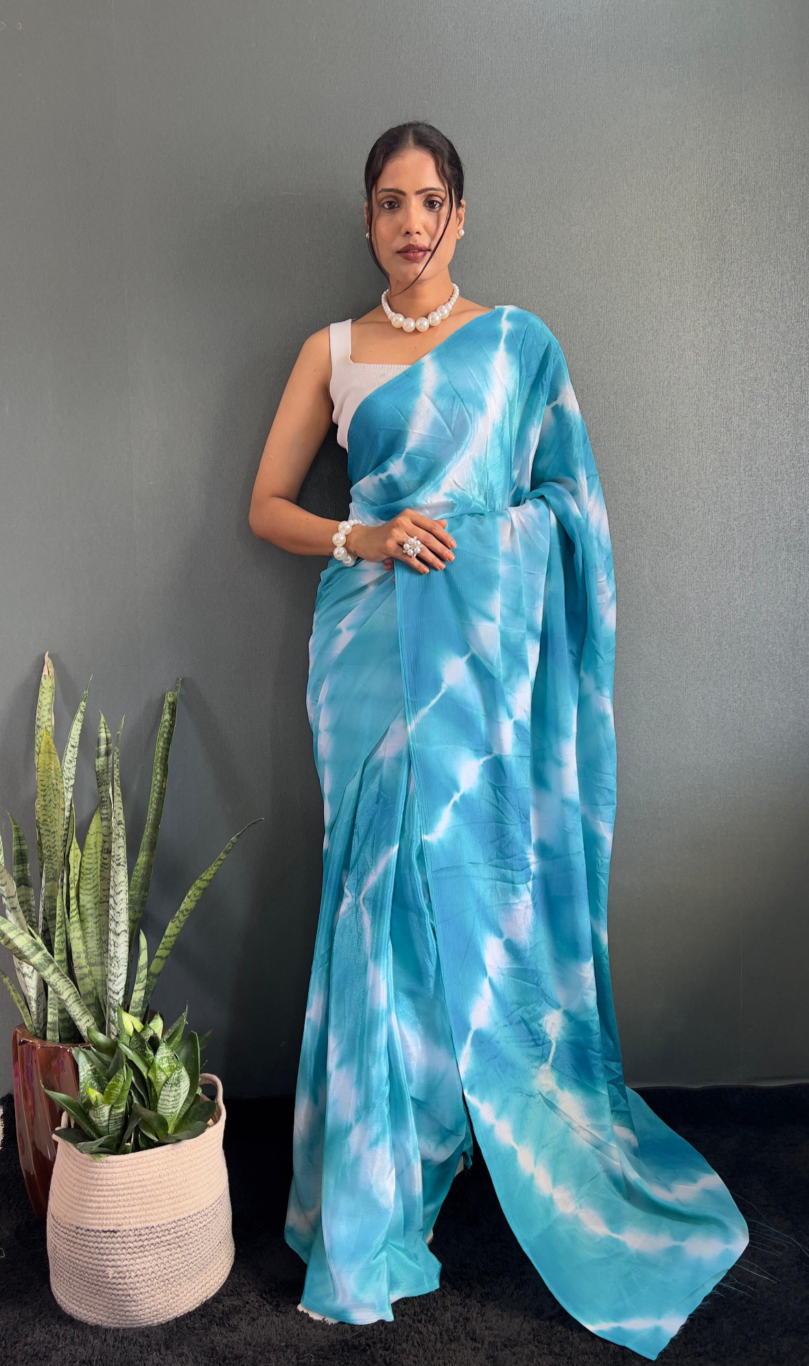 Ready To Wear Saree Blue