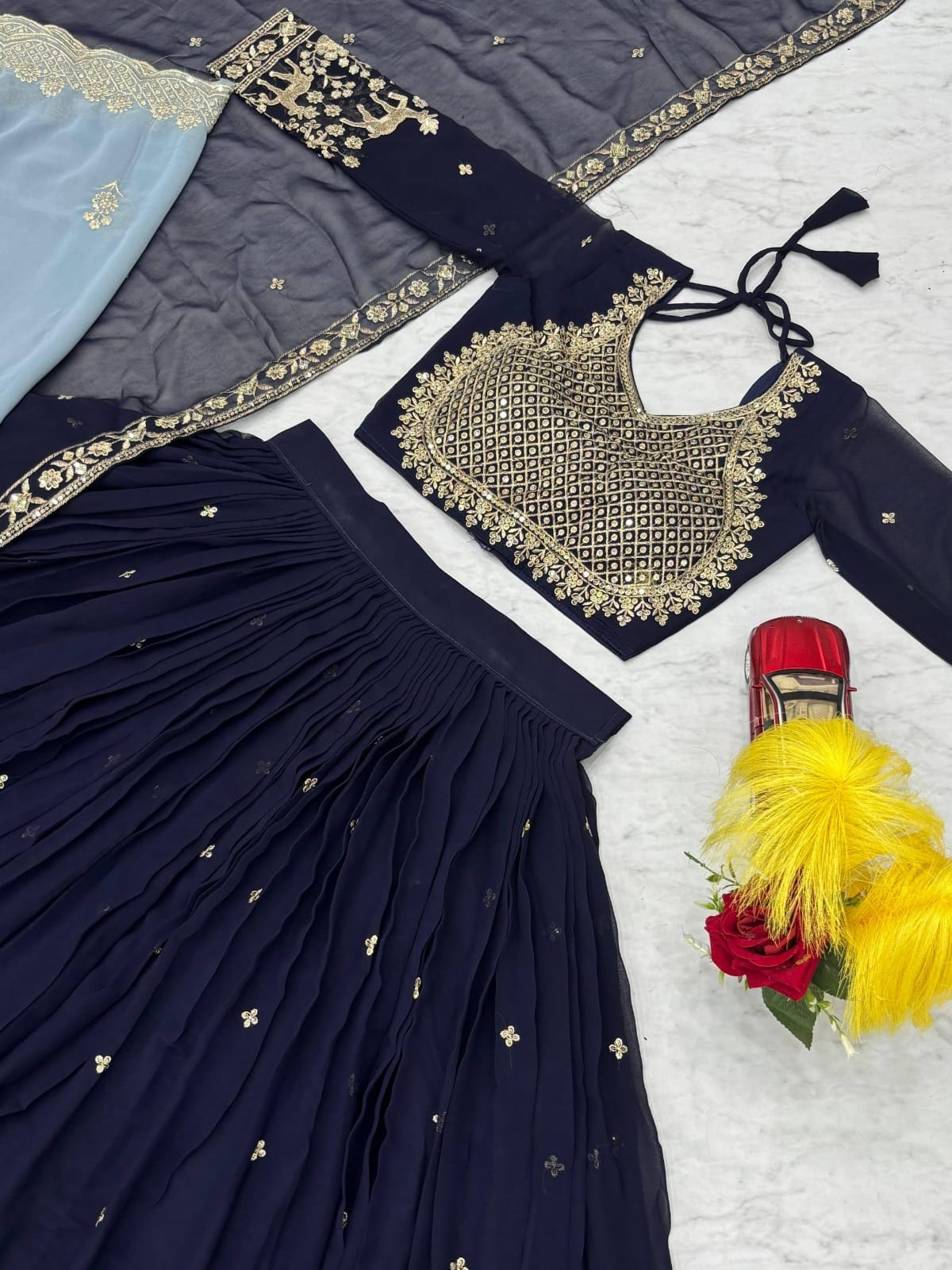 Kavi Fully Stitched Dark Blue