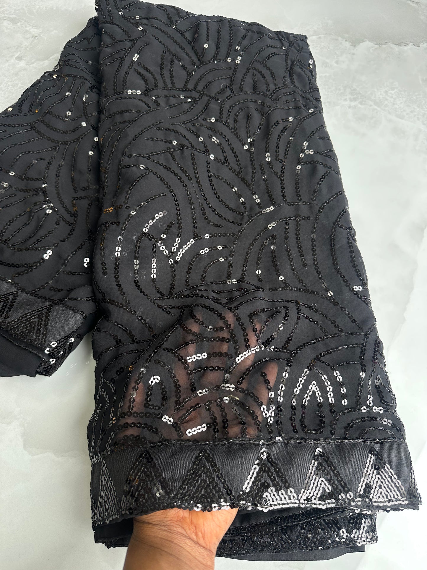 Party Saree Black