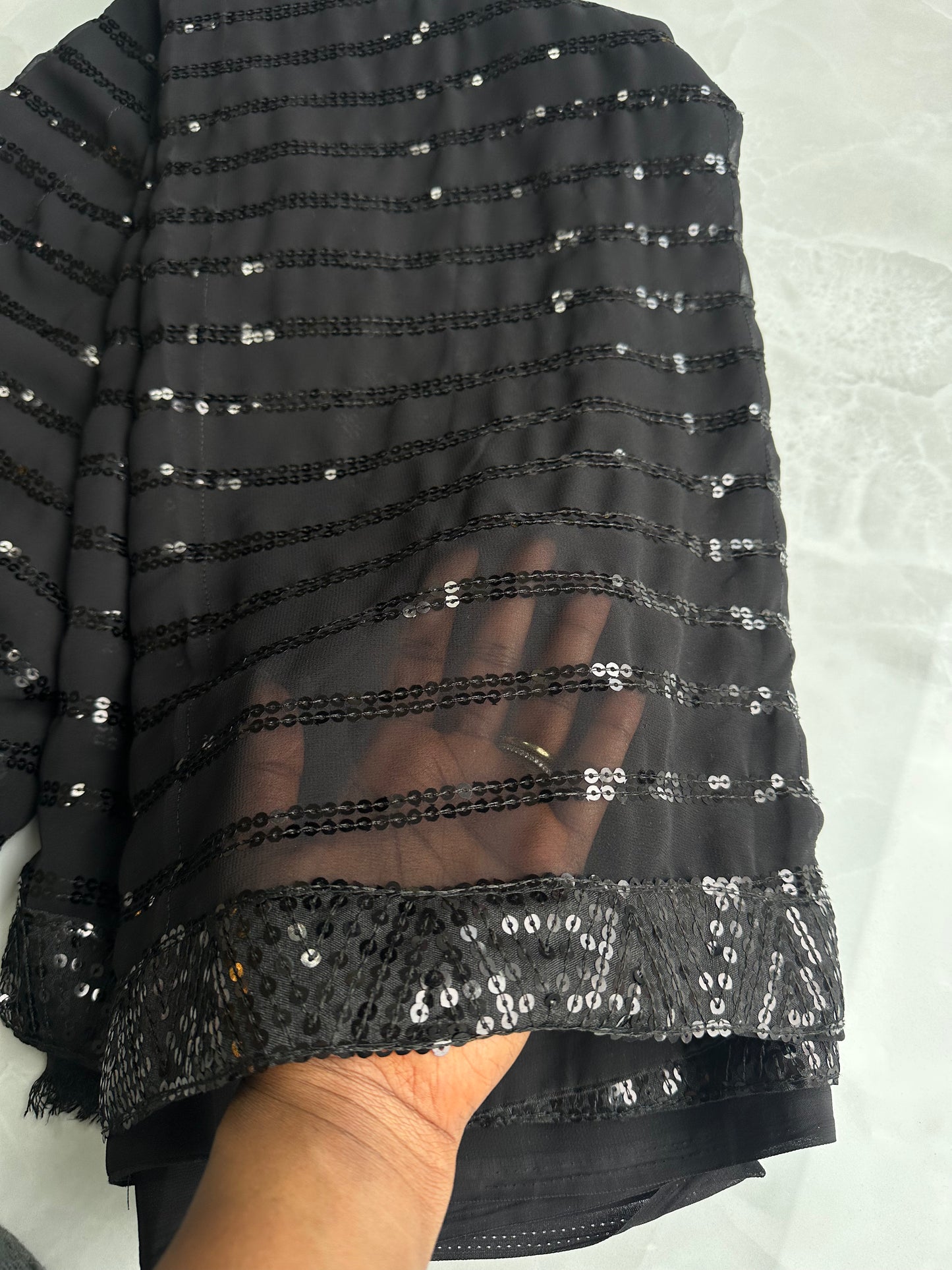 Party Saree Black