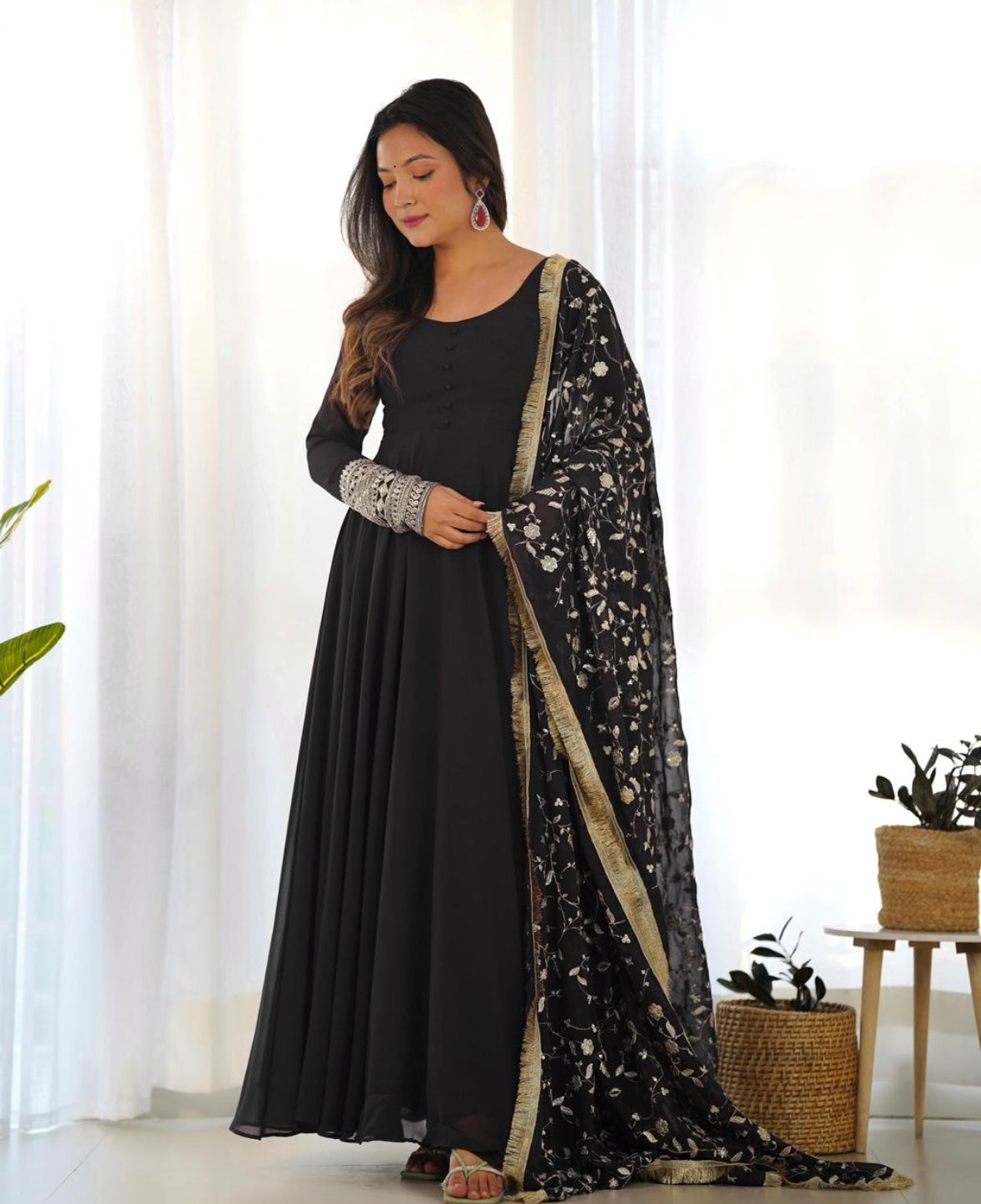 Nilofer Black Anarkali