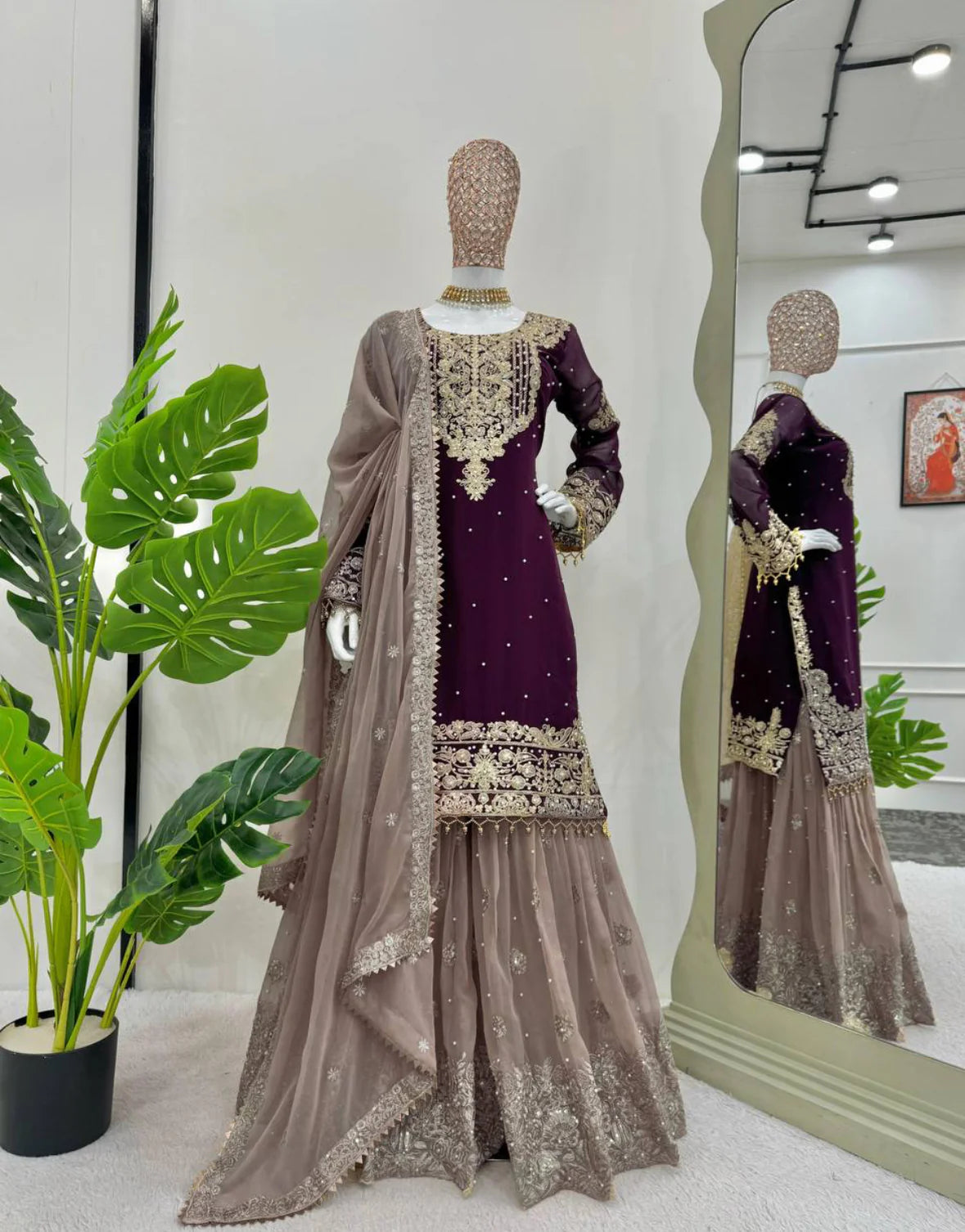 Azaan Gharara/Sharara Purple