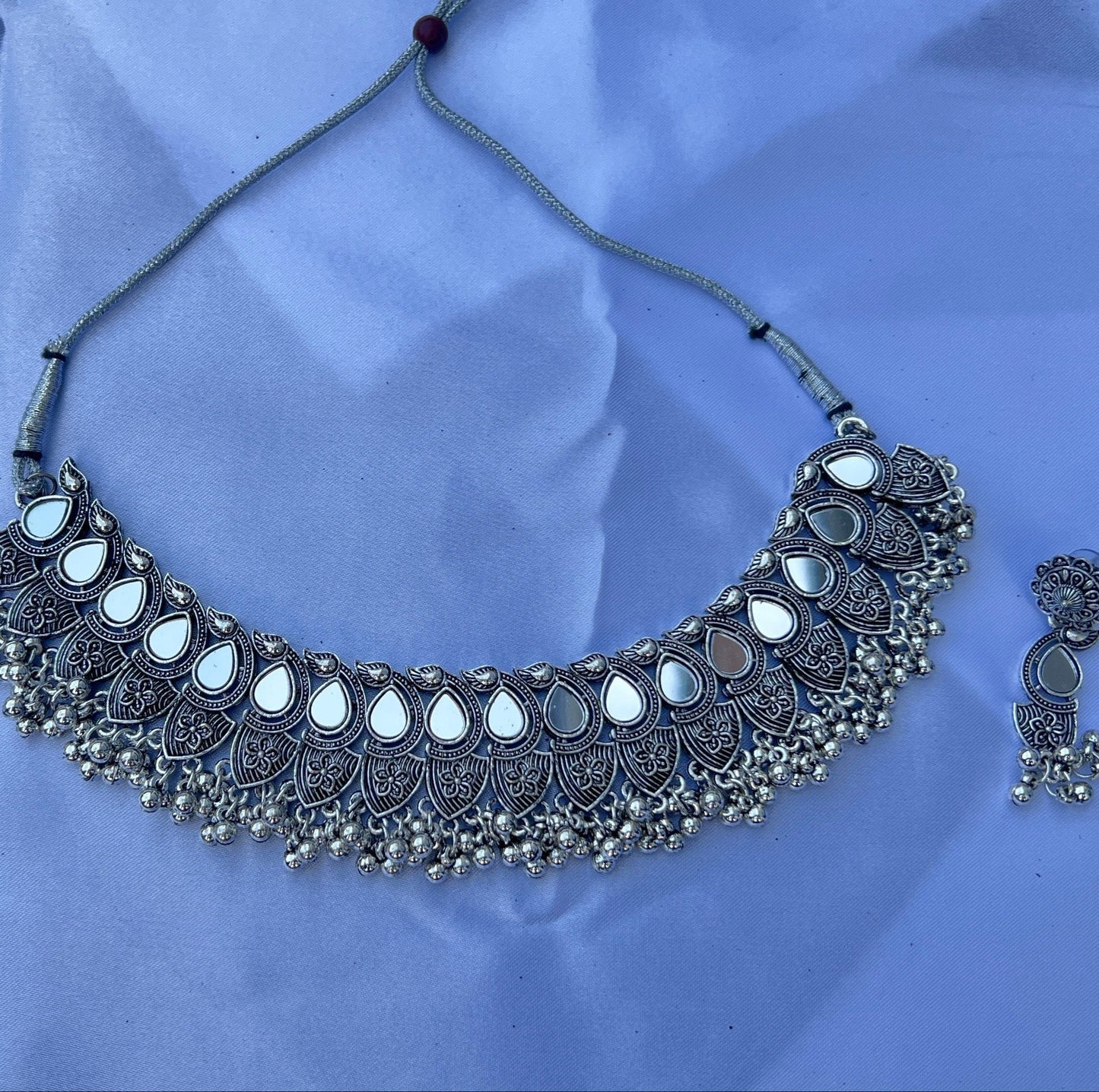 Oxidised Jewellery Set Silver