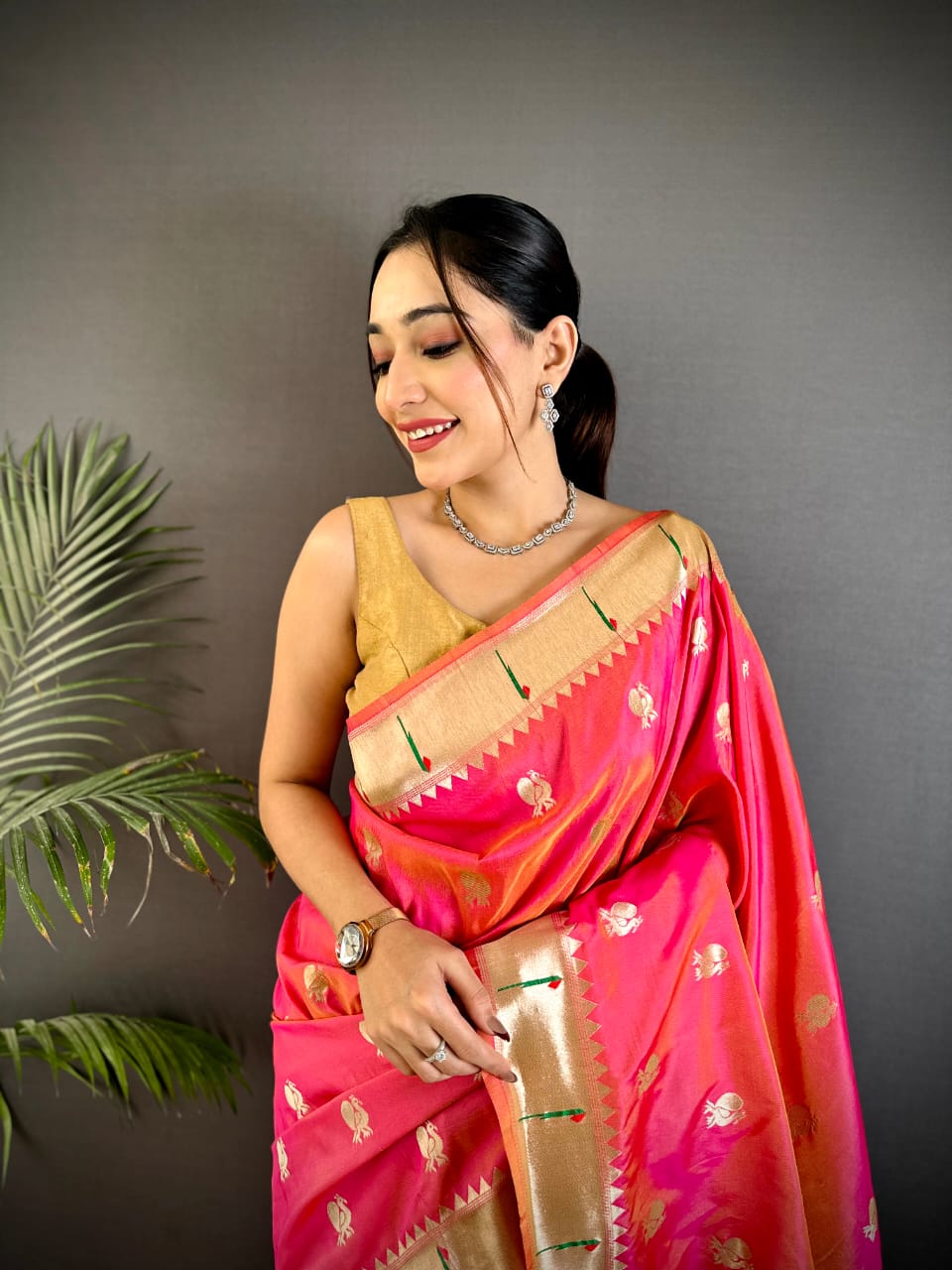 Lakshmi Ready To Wear Saree Peach