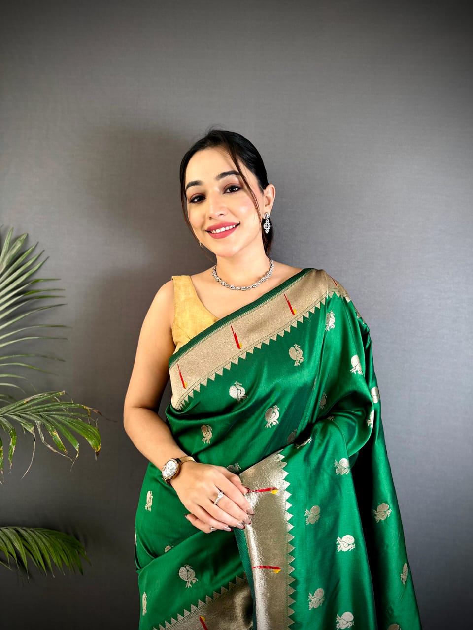 Lakshmi Ready To Wear Saree Green