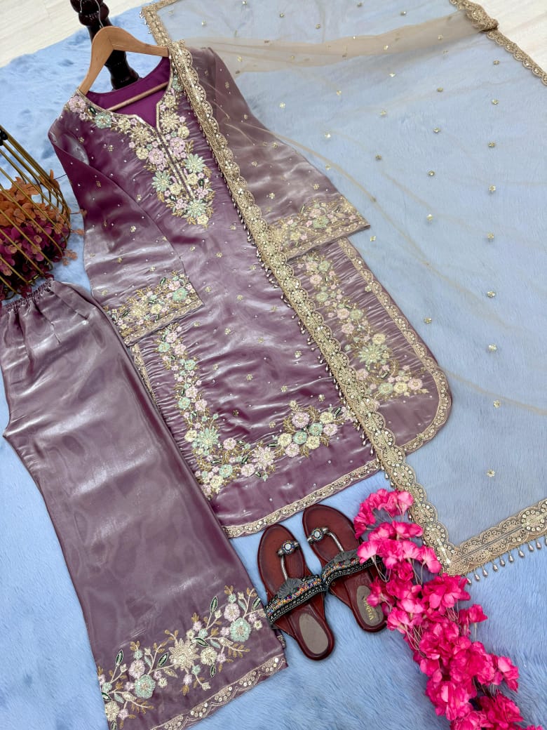 Jashn Sharara light Purple