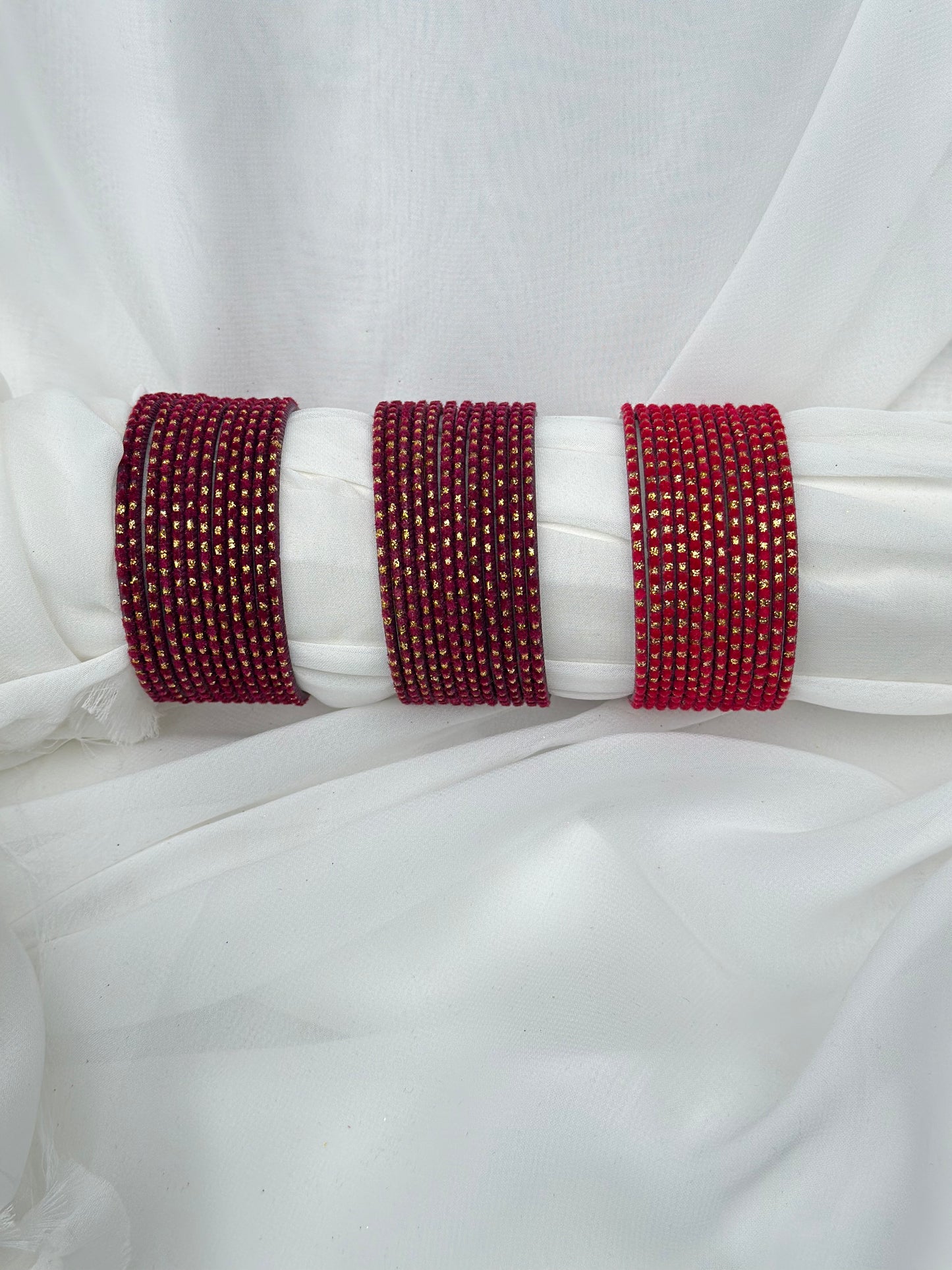 Velvet Dotted Plum/Pink One Hand