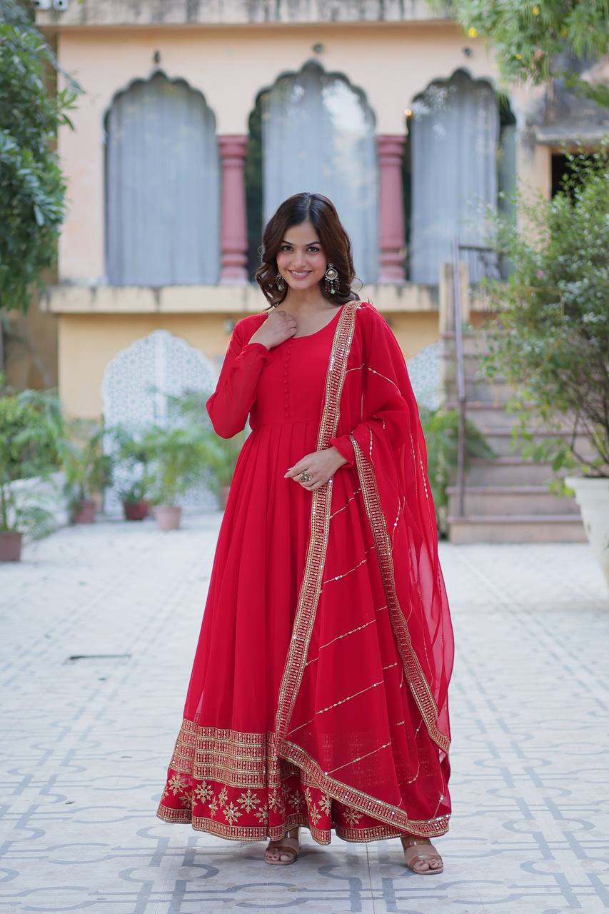 Sitara Anarkali Red