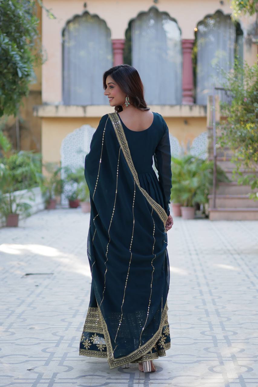 Sitara Anarkali Rama Blue