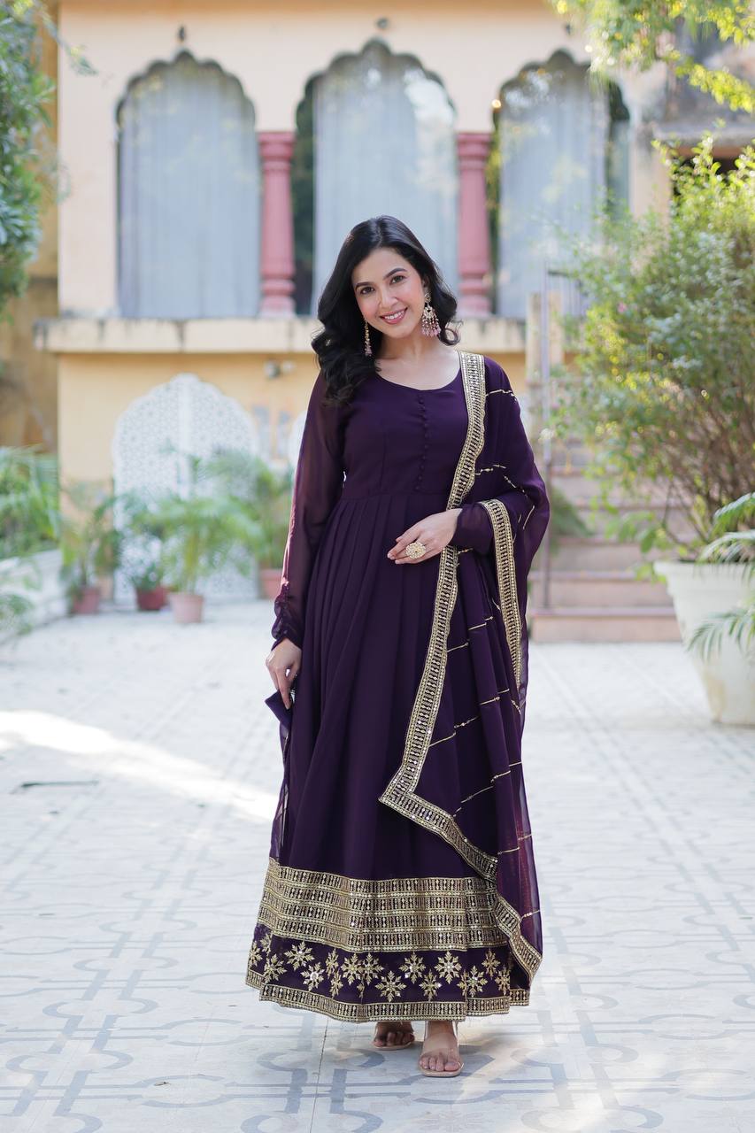 Sitara Anarkali Purple