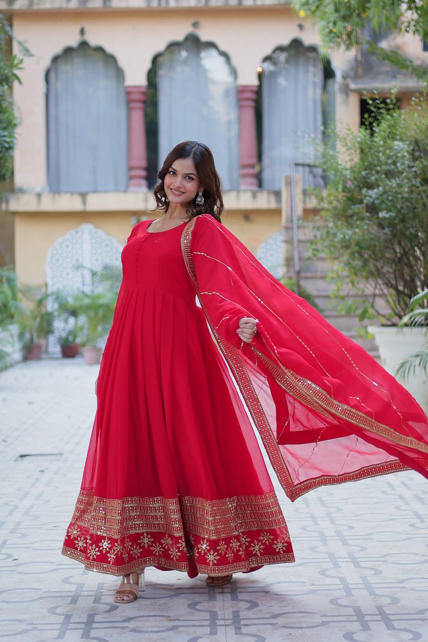 Sitara Anarkali Red
