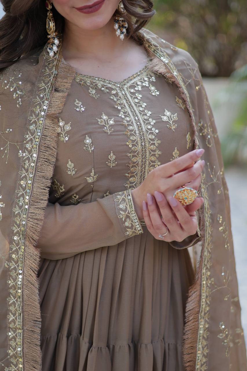 Nargis Anarkali Brown