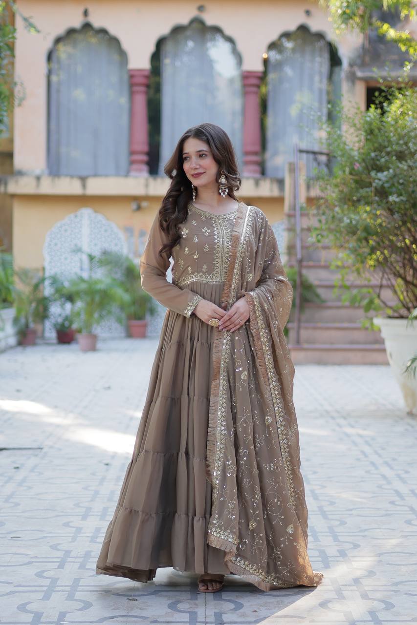 Nargis Anarkali Brown