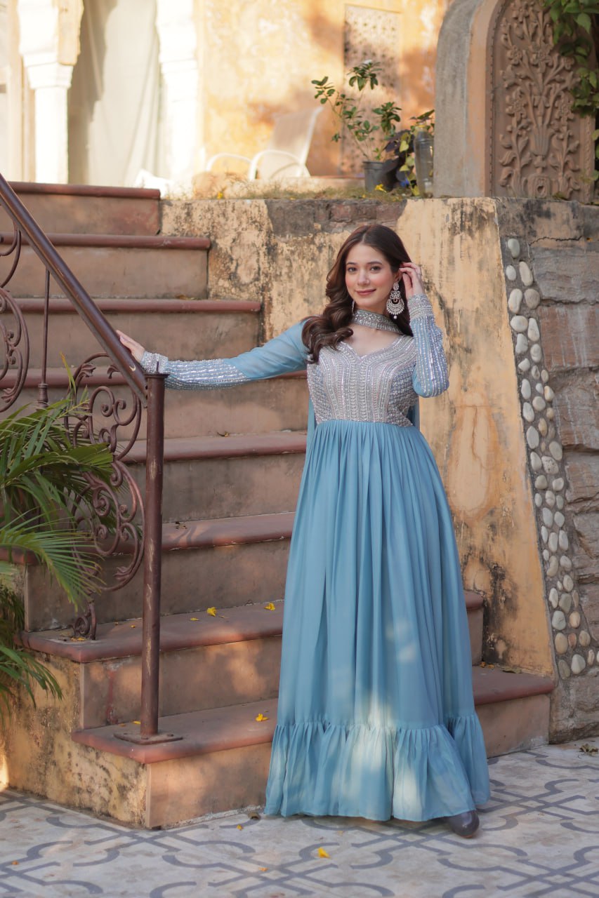 Ratna Anarkali Blue