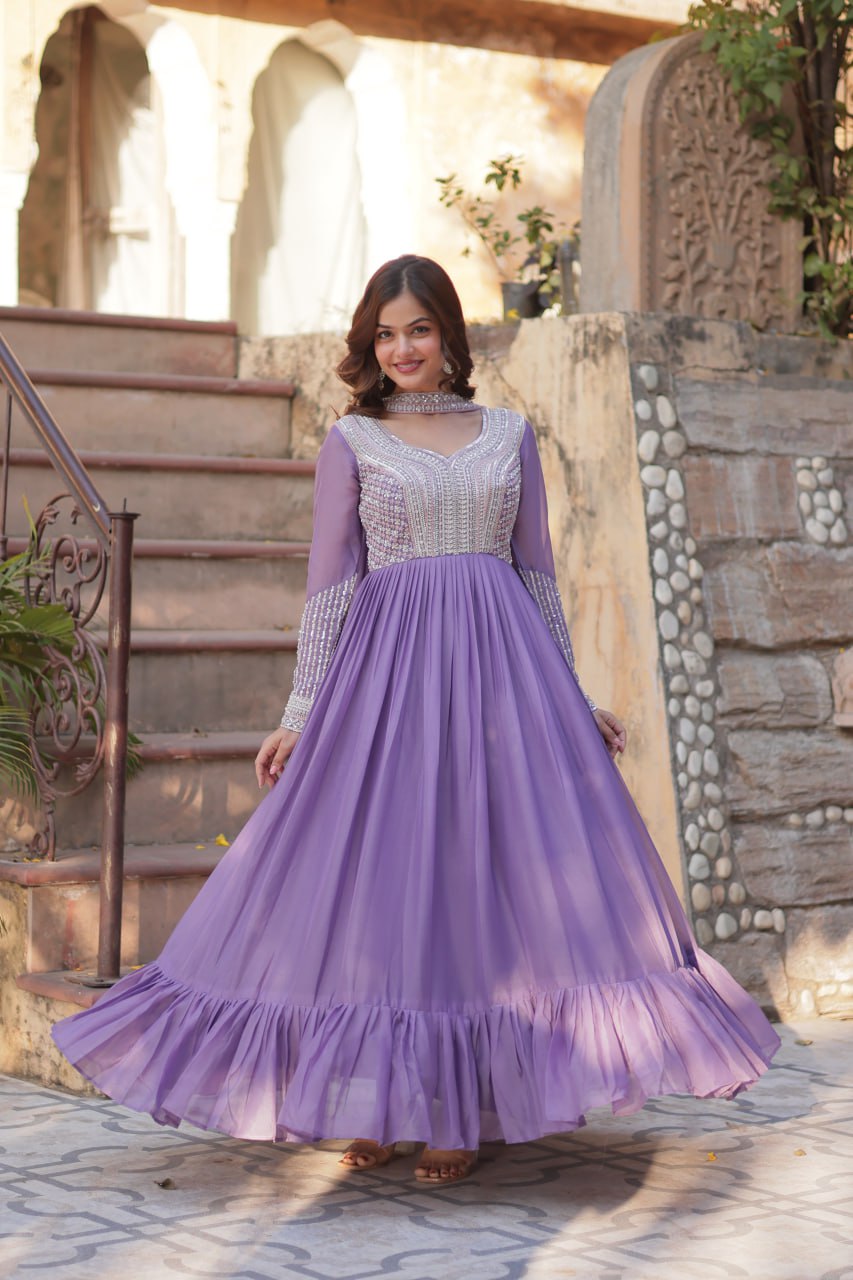 Ratna Anarkali Purple