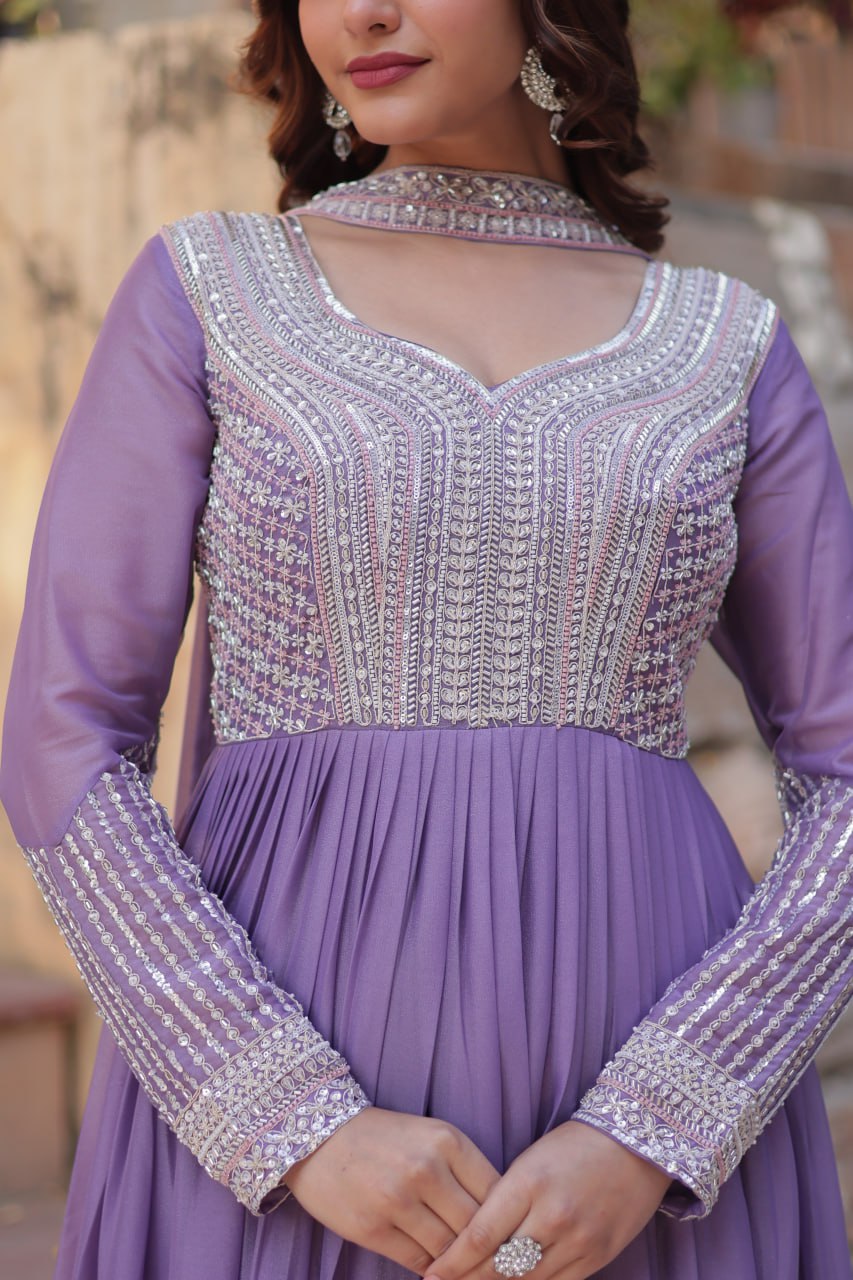 Ratna Anarkali Purple