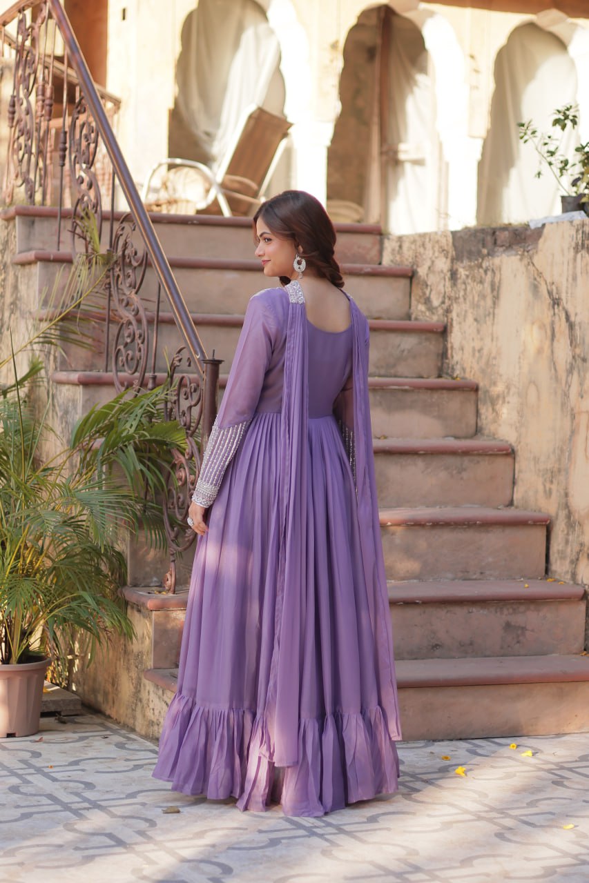 Ratna Anarkali Purple