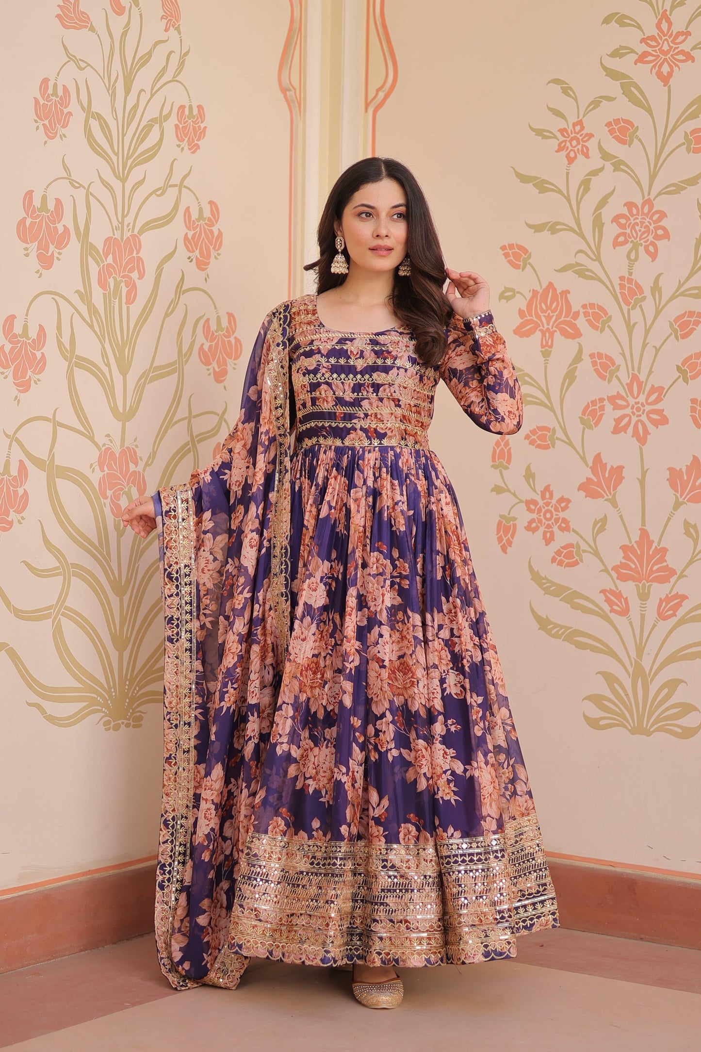 Luma Anarkali Purple