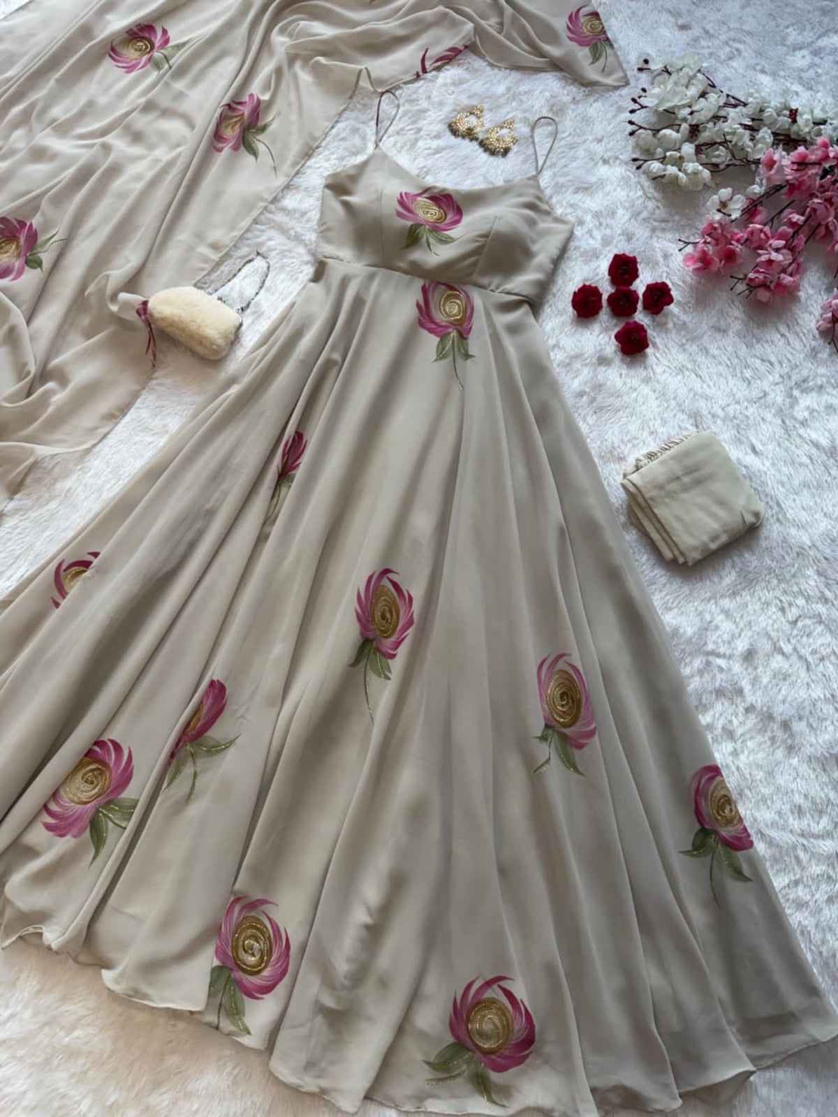 Zehra Anarkali Grey