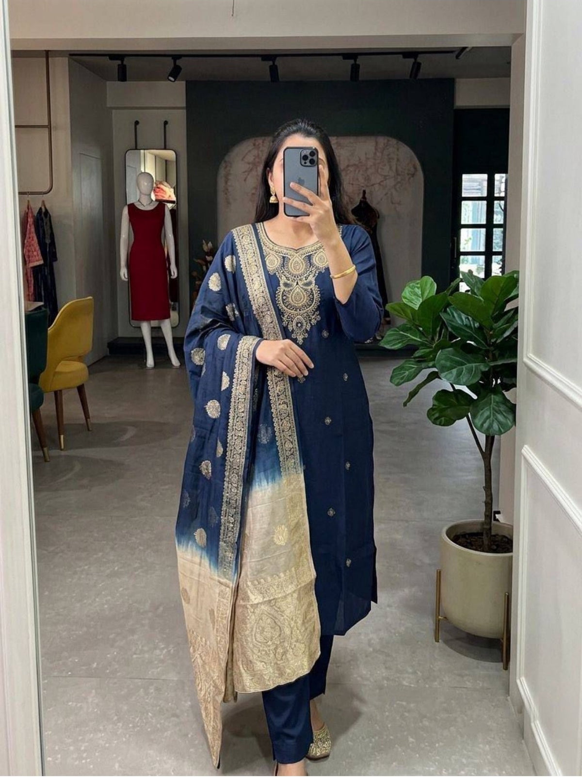 Kiara Kurti Set Blue