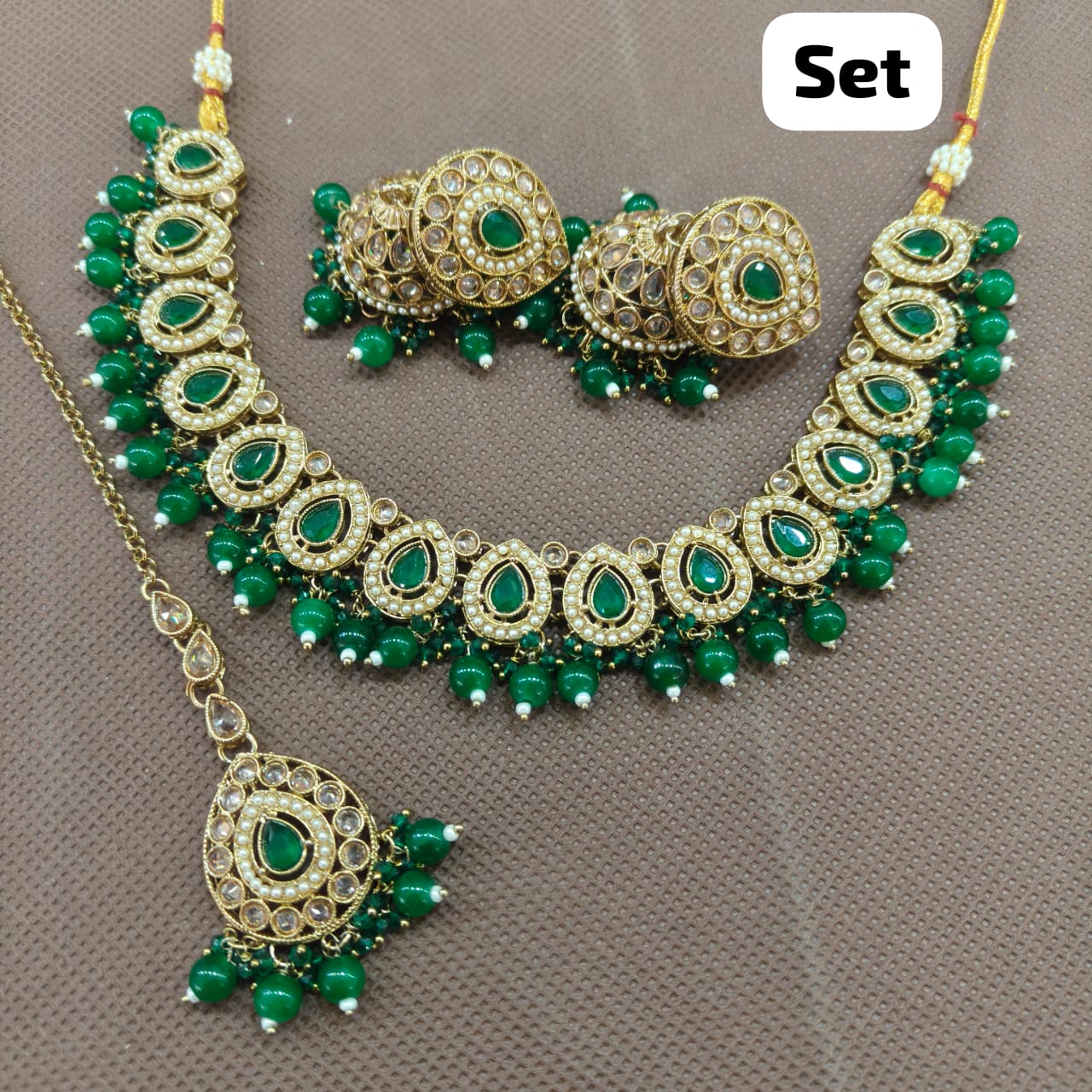 Party Jewellery Set Green