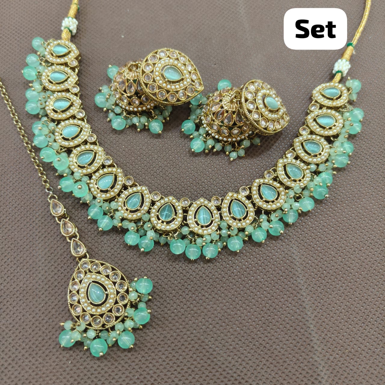 Party Jewellery Set Mint Green