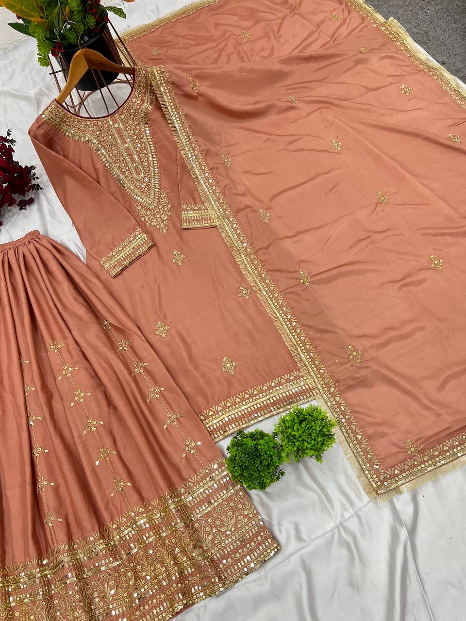 Sharara Moonlit Grace Peach
