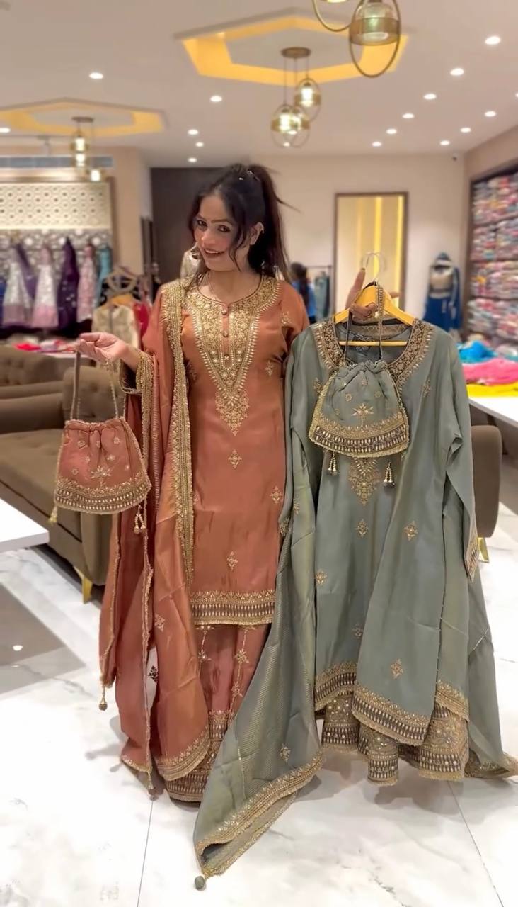 Sharara Moonlit Grace Peach